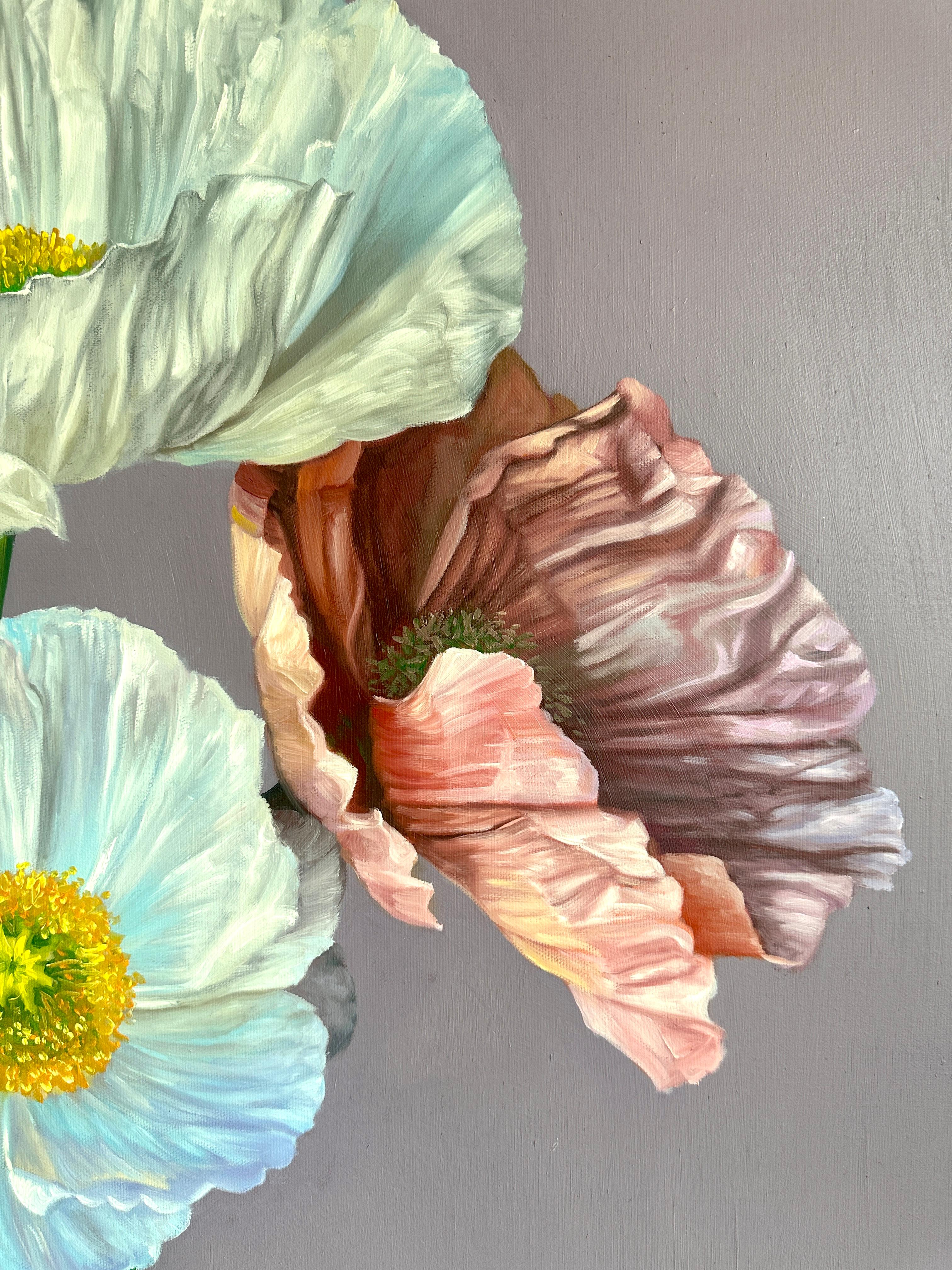 Si tratta di un bellissimo dipinto a olio che raffigura una serie di fiori in un vaso su uno sfondo scuro.
Ricordando i dipinti dei vecchi maestri, questo è un dipinto nuovo di zecca pieno di eleganza e senza tempo.
I dipinti botanici di Katharina