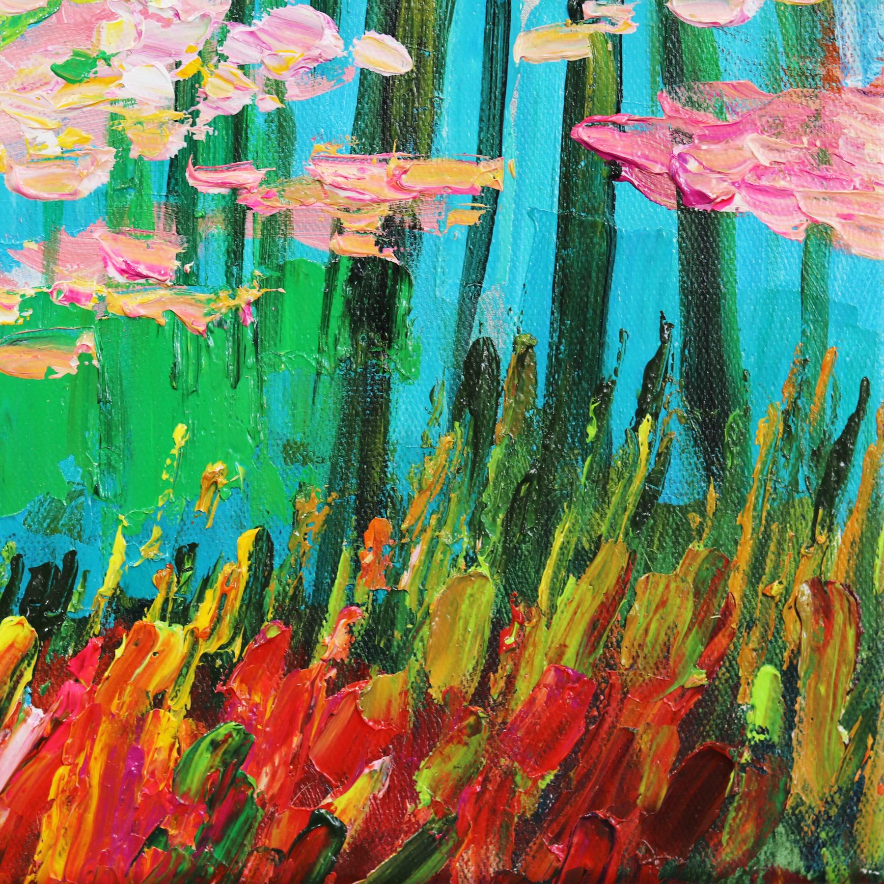 „The Great Outdoors“ – Impressionistisches Landschaftsgemälde in lebhaftem Gemälde im Angebot 3