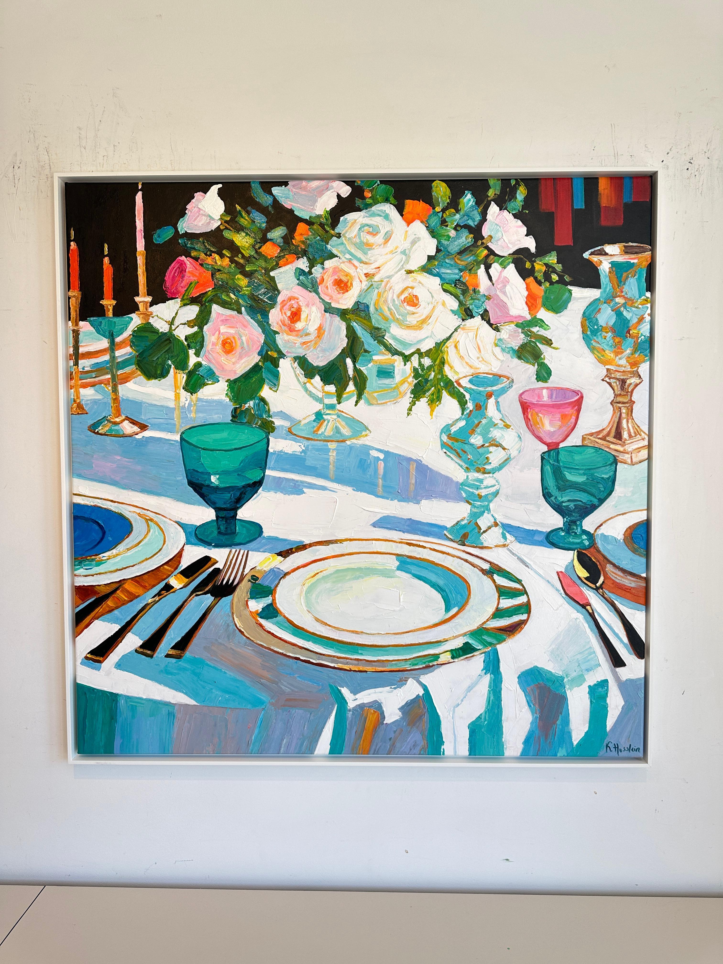 The Hour Love était immobile par K.Husslein Impasto, peinture de table à manger en vente 7