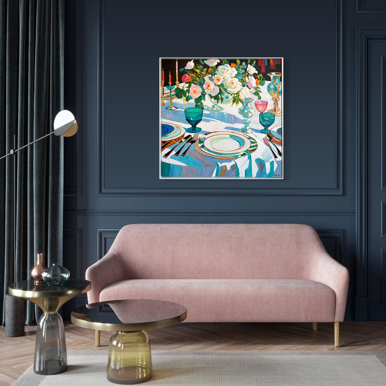 The Hour Love était immobile par K.Husslein Impasto, peinture de table à manger en vente 8
