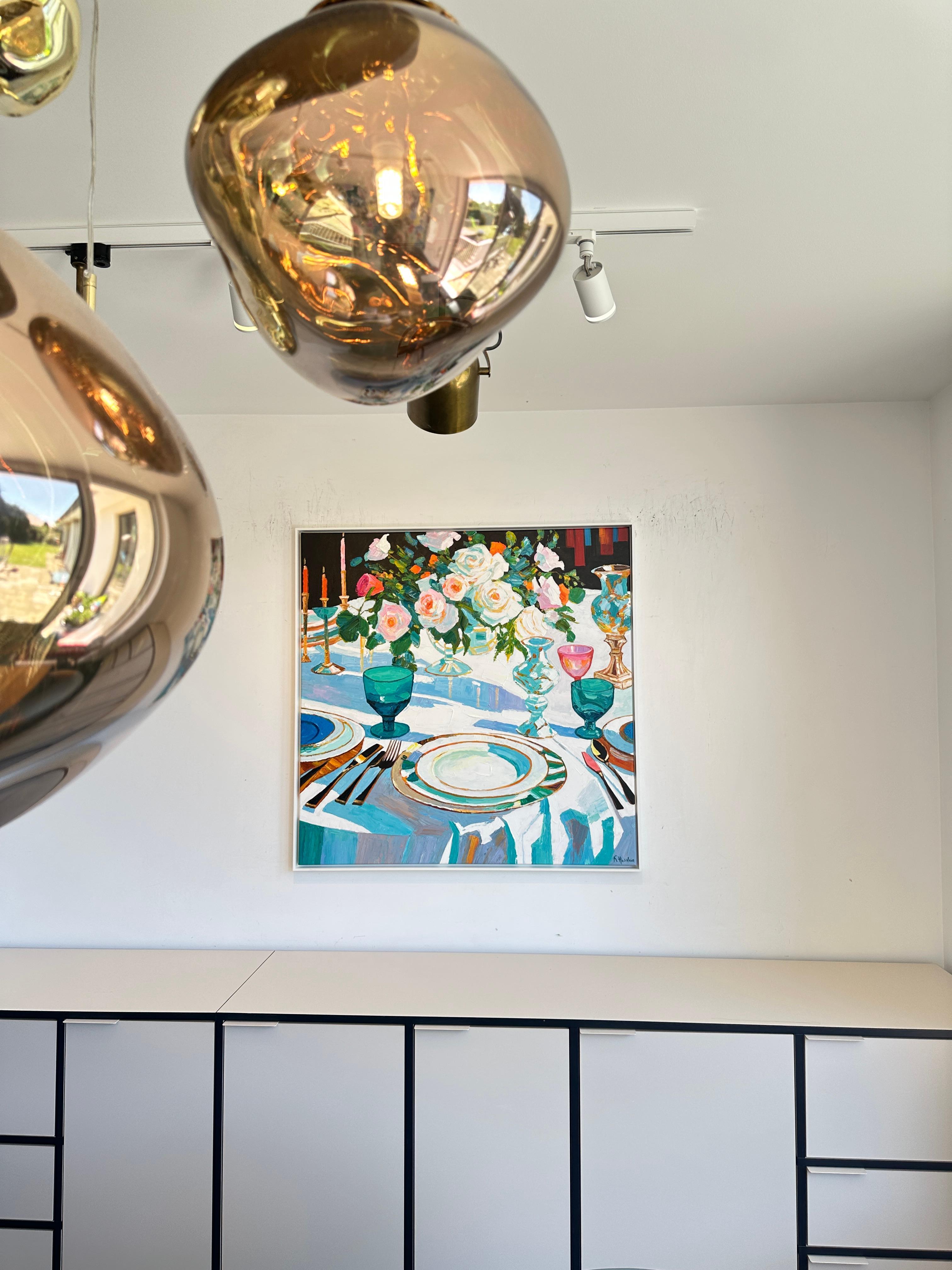 The Hour Love était immobile par K.Husslein Impasto, peinture de table à manger en vente 1