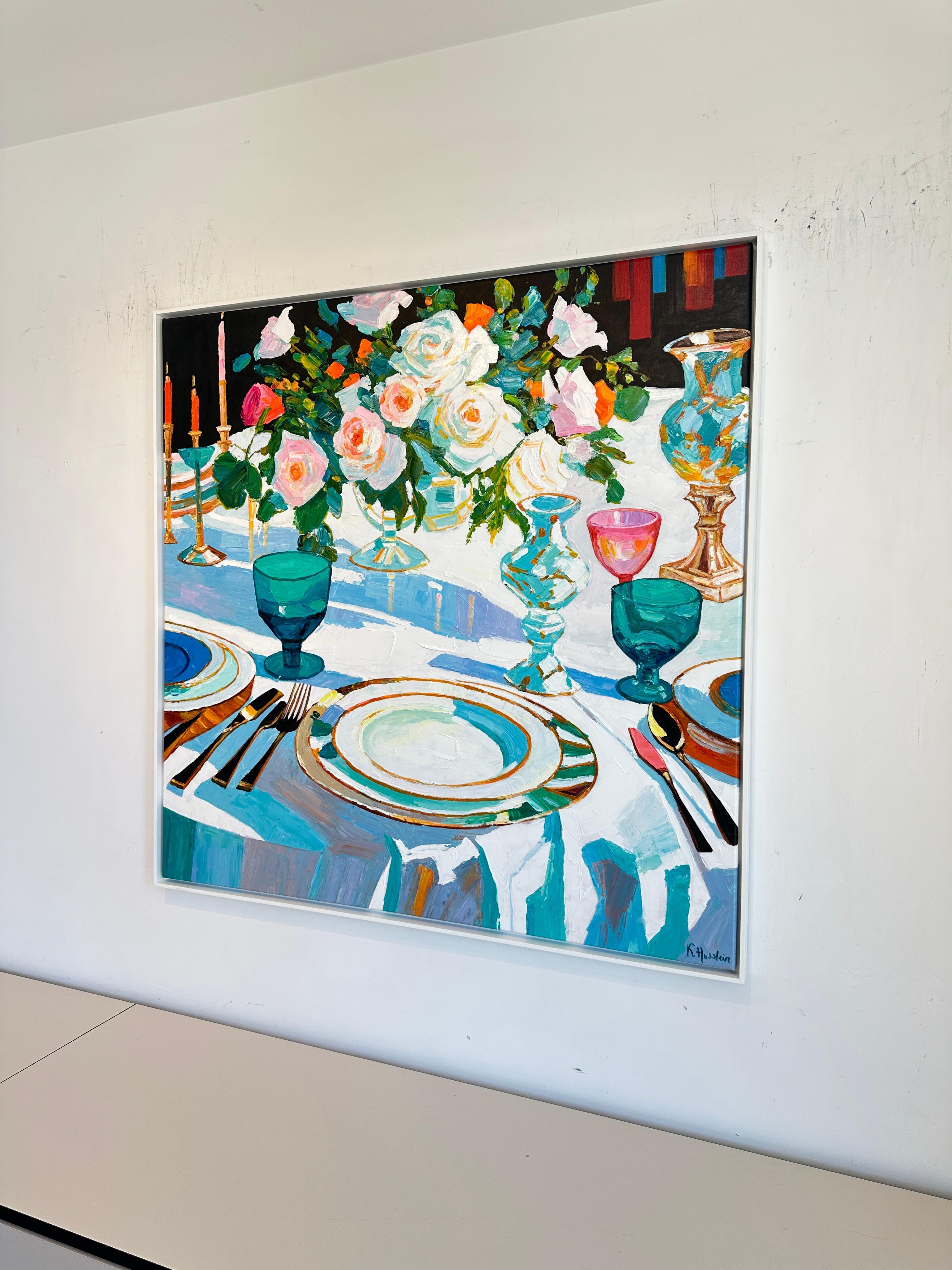 The Hour Love était immobile par K.Husslein Impasto, peinture de table à manger en vente 2