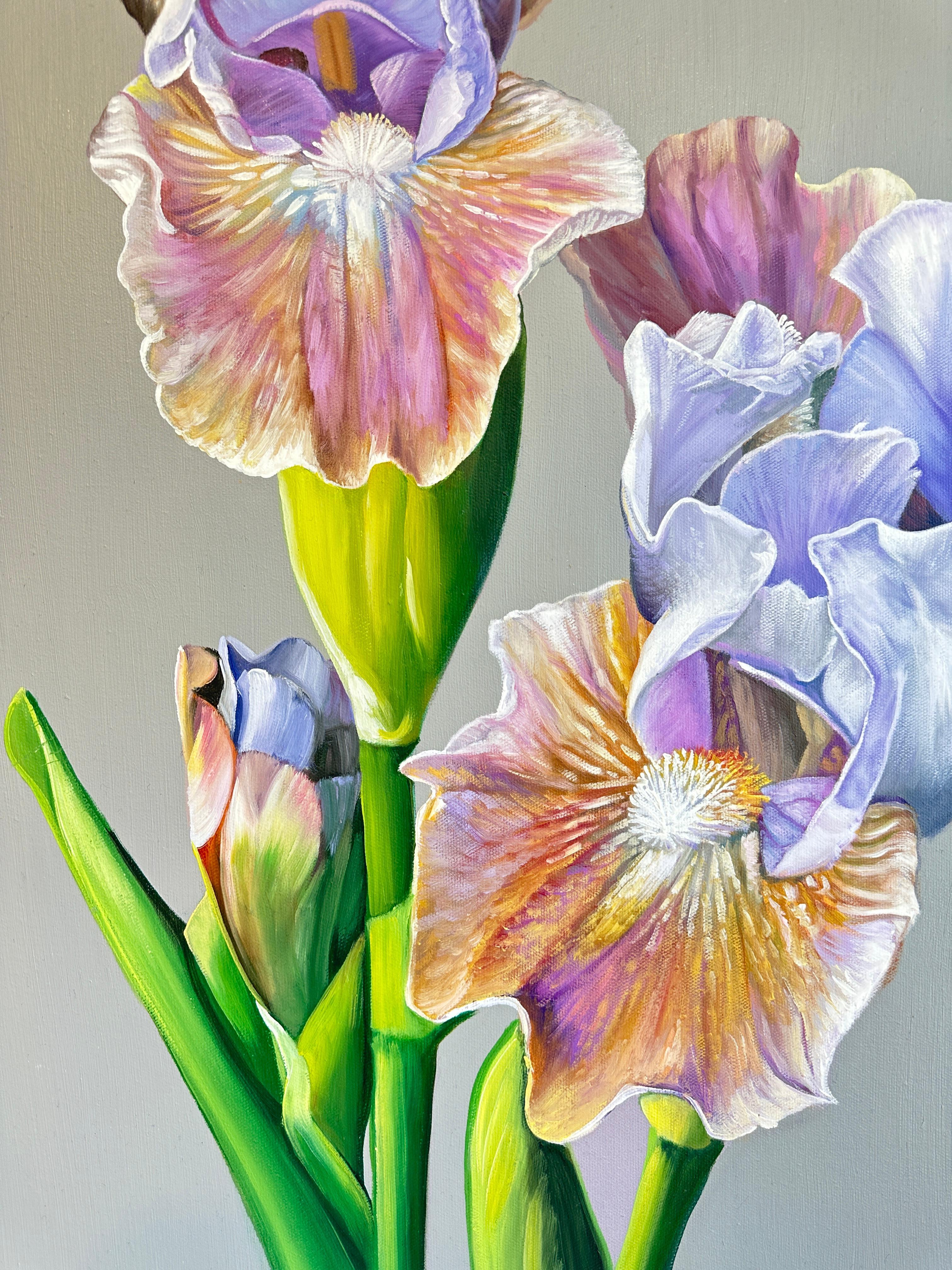 The Kiss you left –  K.Husslein Hyperrealistisches Blumenstillleben im Angebot 3
