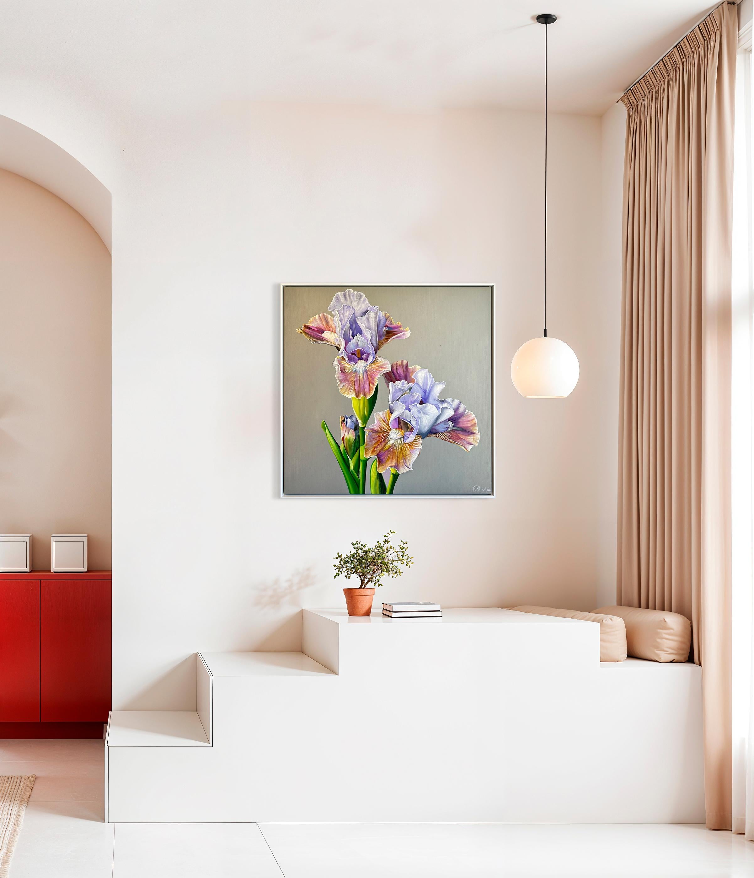 The Kiss you left –  K.Husslein Hyperrealistisches Blumenstillleben im Angebot 4