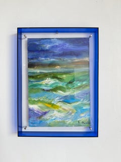 The roar of the waves K.Husslein abstract landscape seascape painting