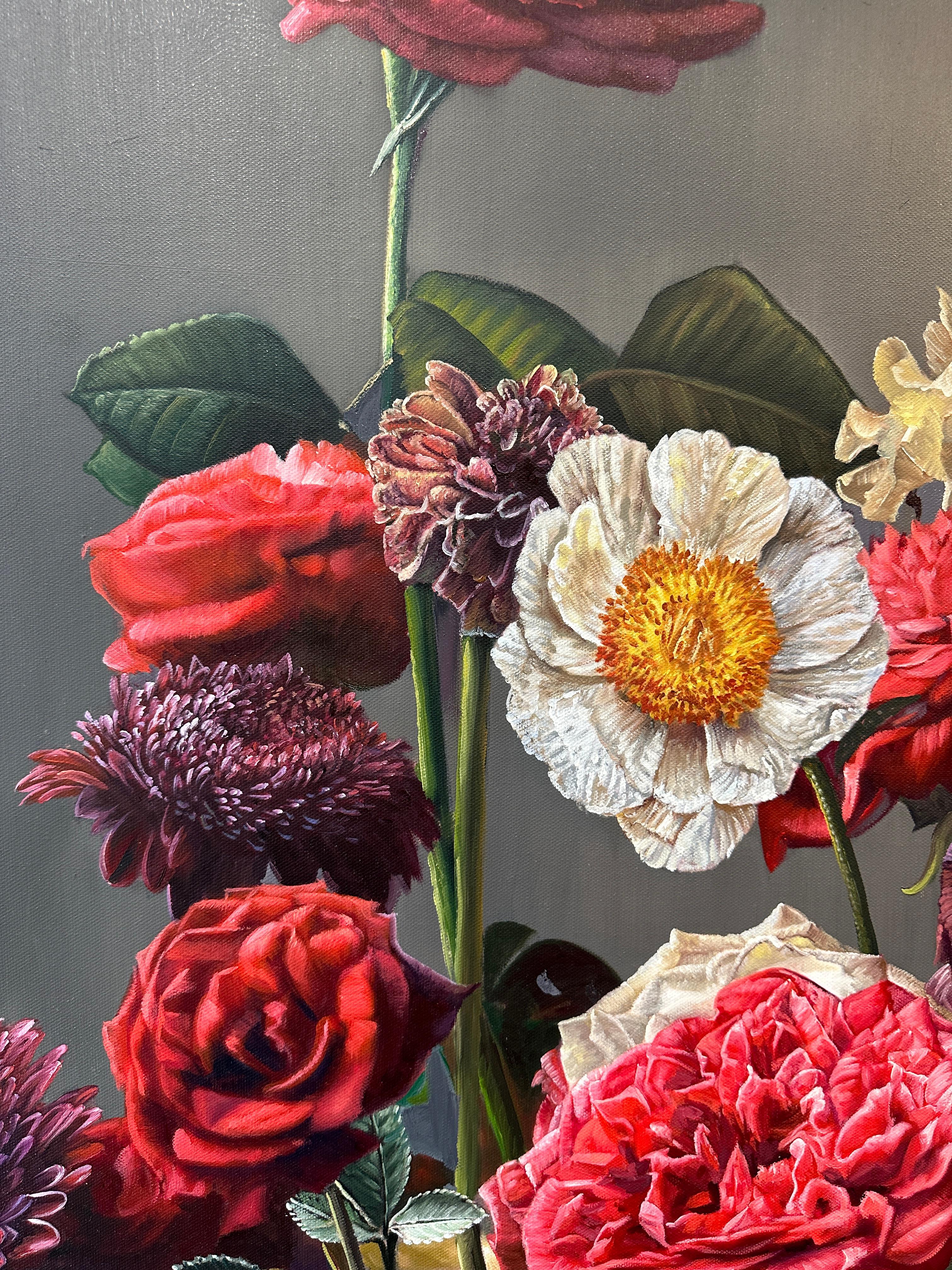 La Rosa del Mondo di K.K. Natura morta botanica iperrealistica in vendita 6