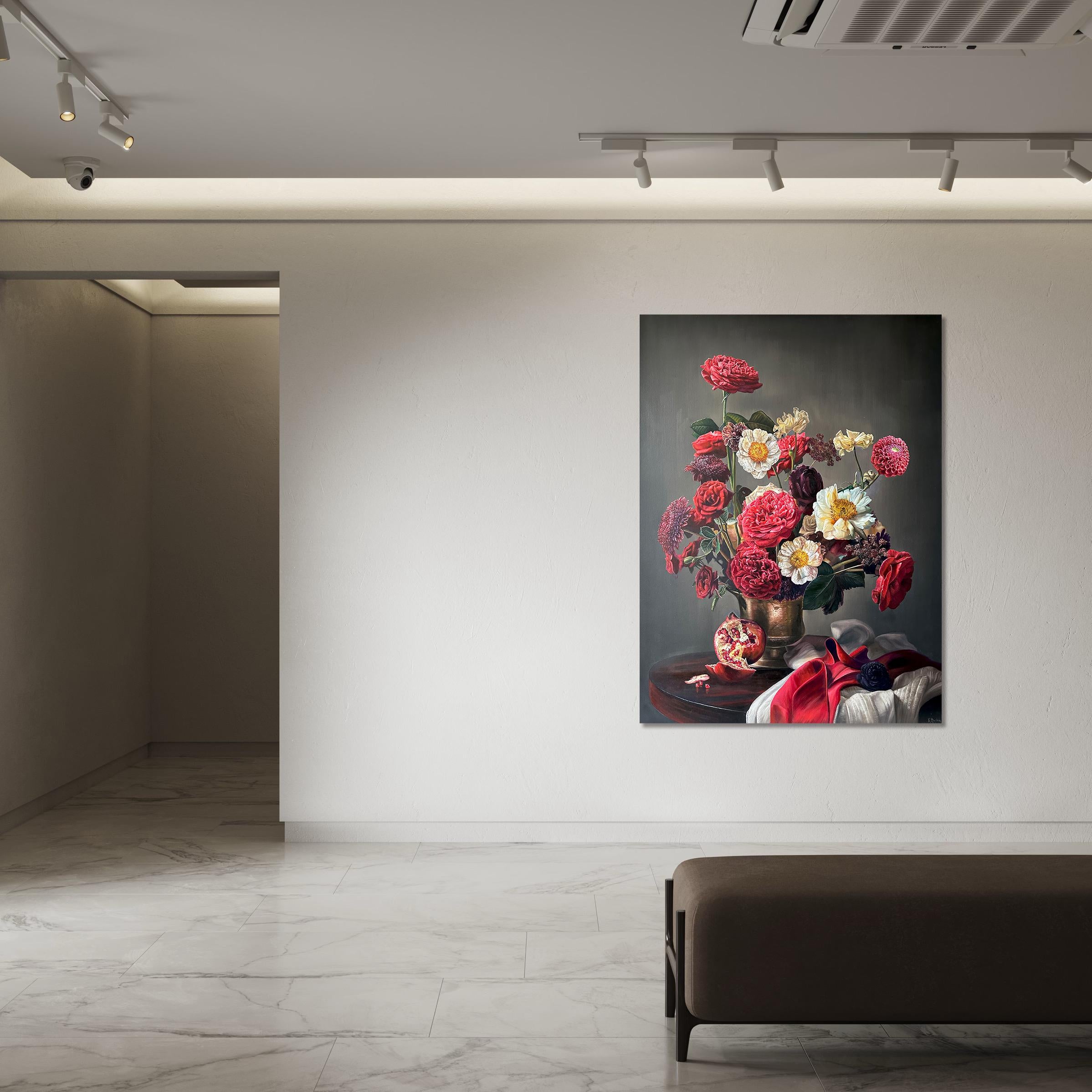 La Rosa del Mondo di K.K. Natura morta botanica iperrealistica in vendita 7