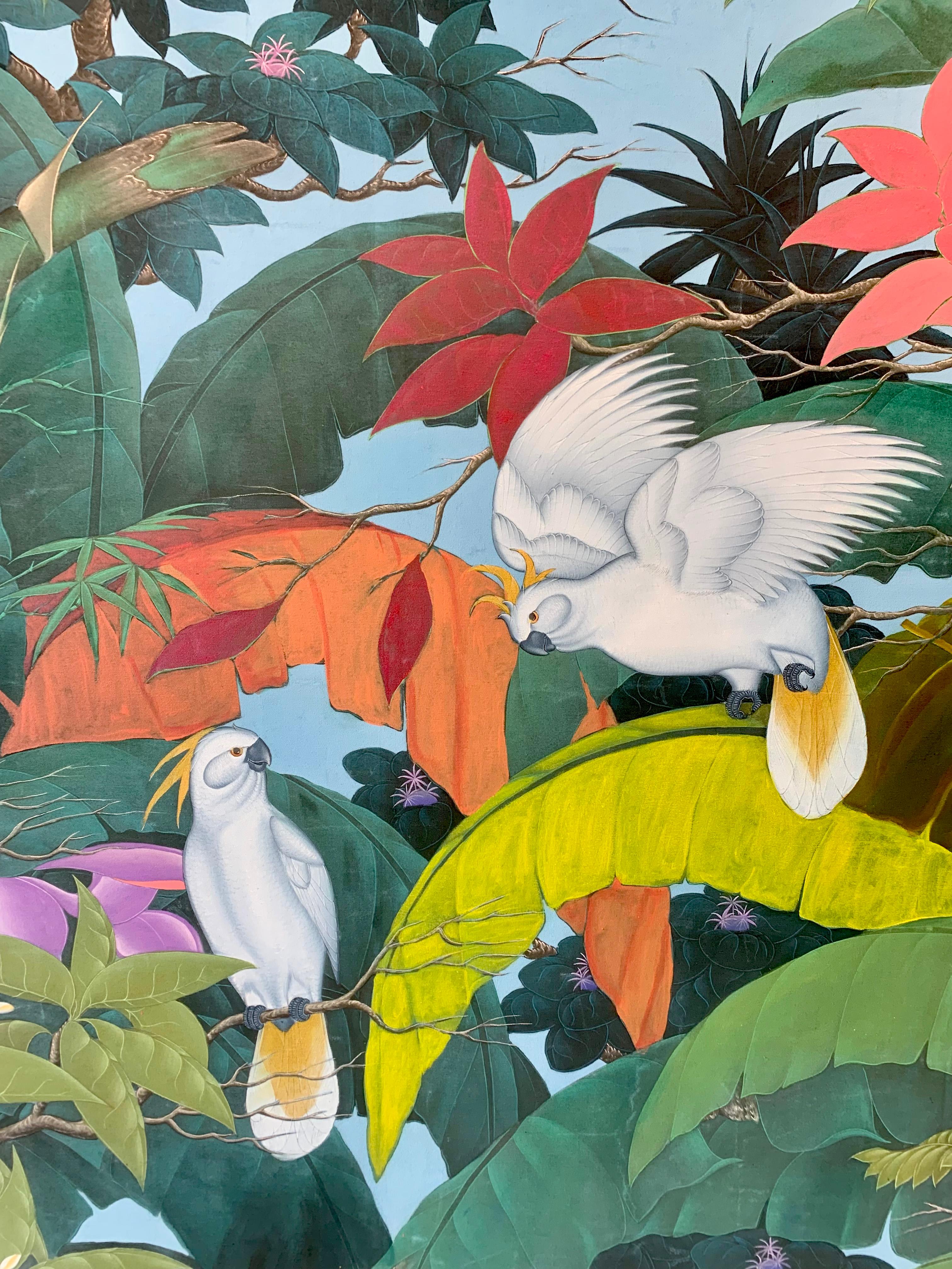 This is an original beautiful and very large contemporary painting full of color and movement. Please measure your wall space before placing an order, as this 125x 205 cm painting requires a good sized wall.

Katharina Husslein has started a new