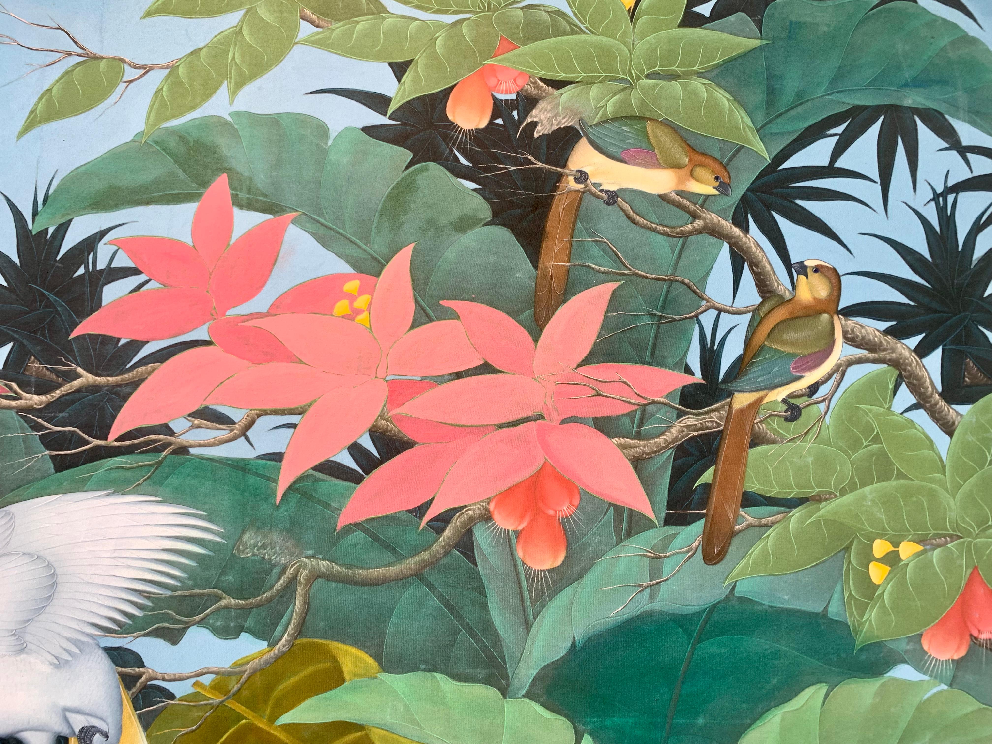 The Rustle of Feathers by Katharina Husslein Contemporary Jungle Landscape 1