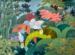 The Rustle of Feathers by Katharina Husslein Contemporary Jungle Landscape