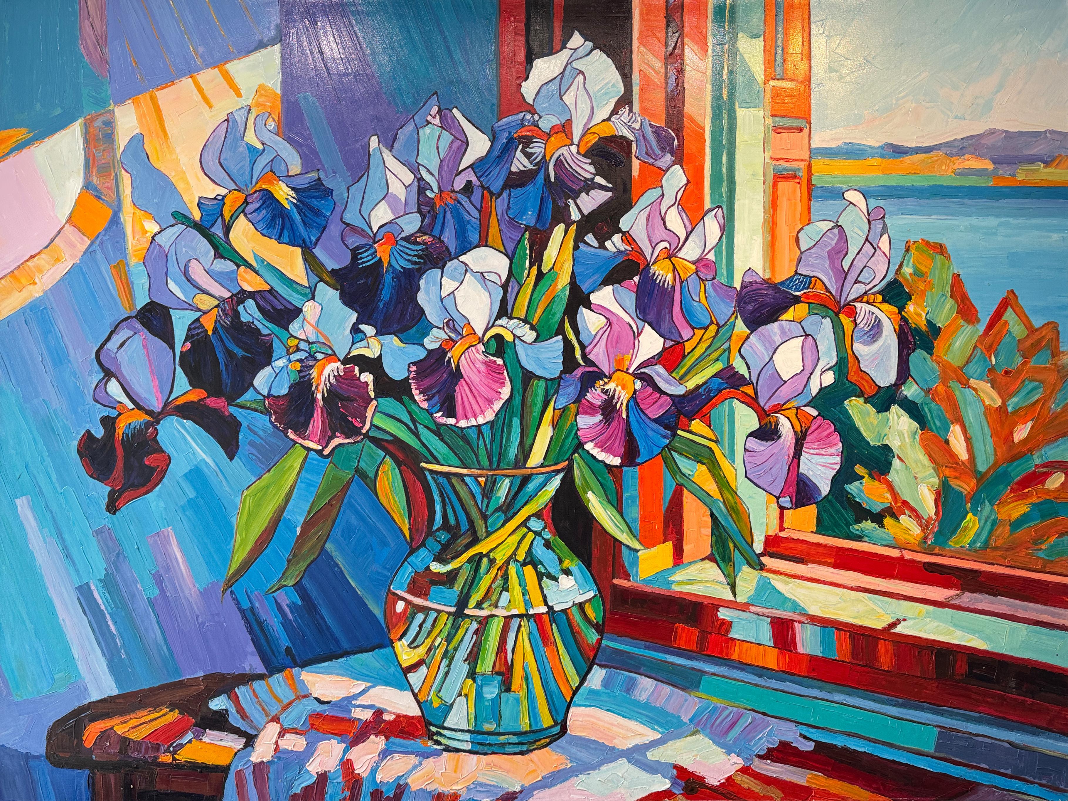 Der Duft der Sonne von K. Husslein Impasto Blumenstillleben Malerei