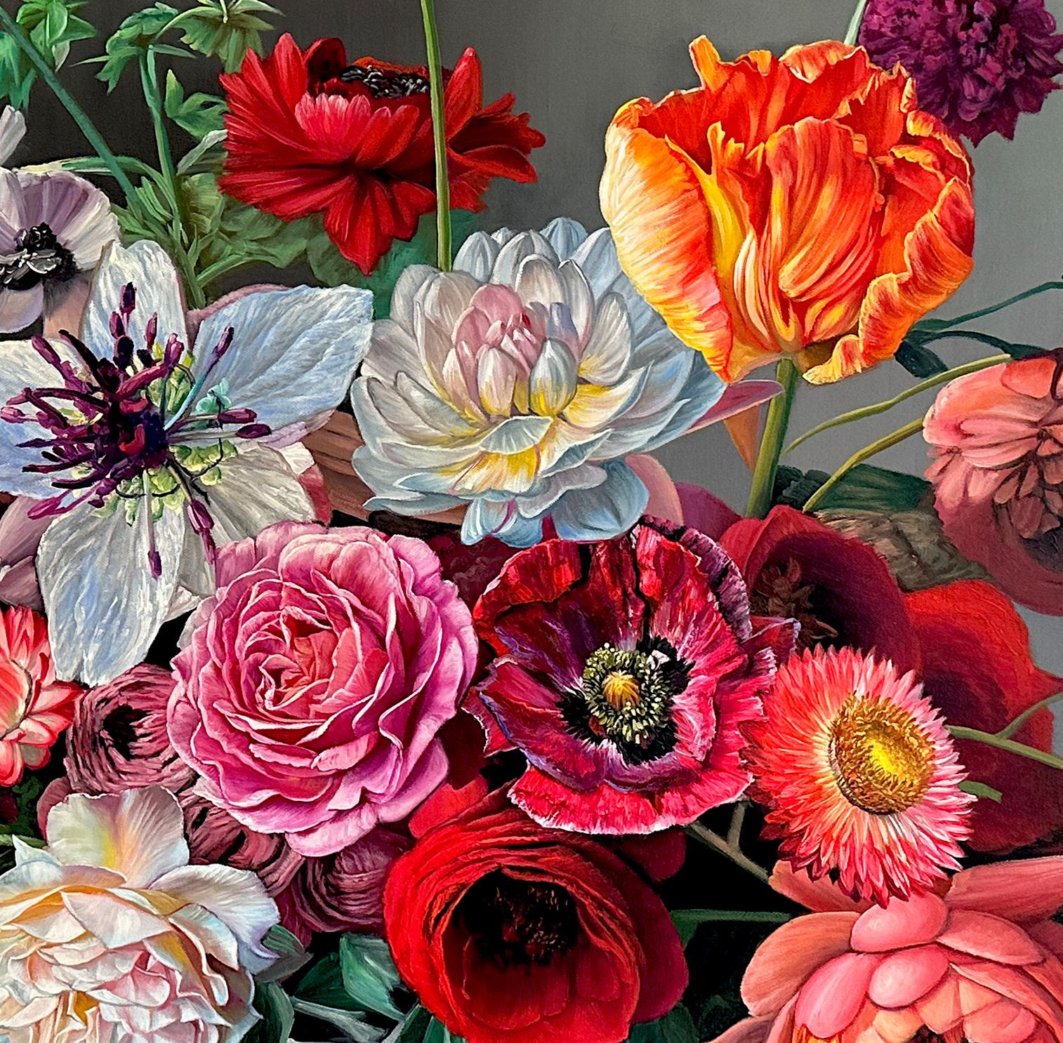 The way the night knows itself - K.K Husslein Nature morte hyperréaliste botanique en vente 7