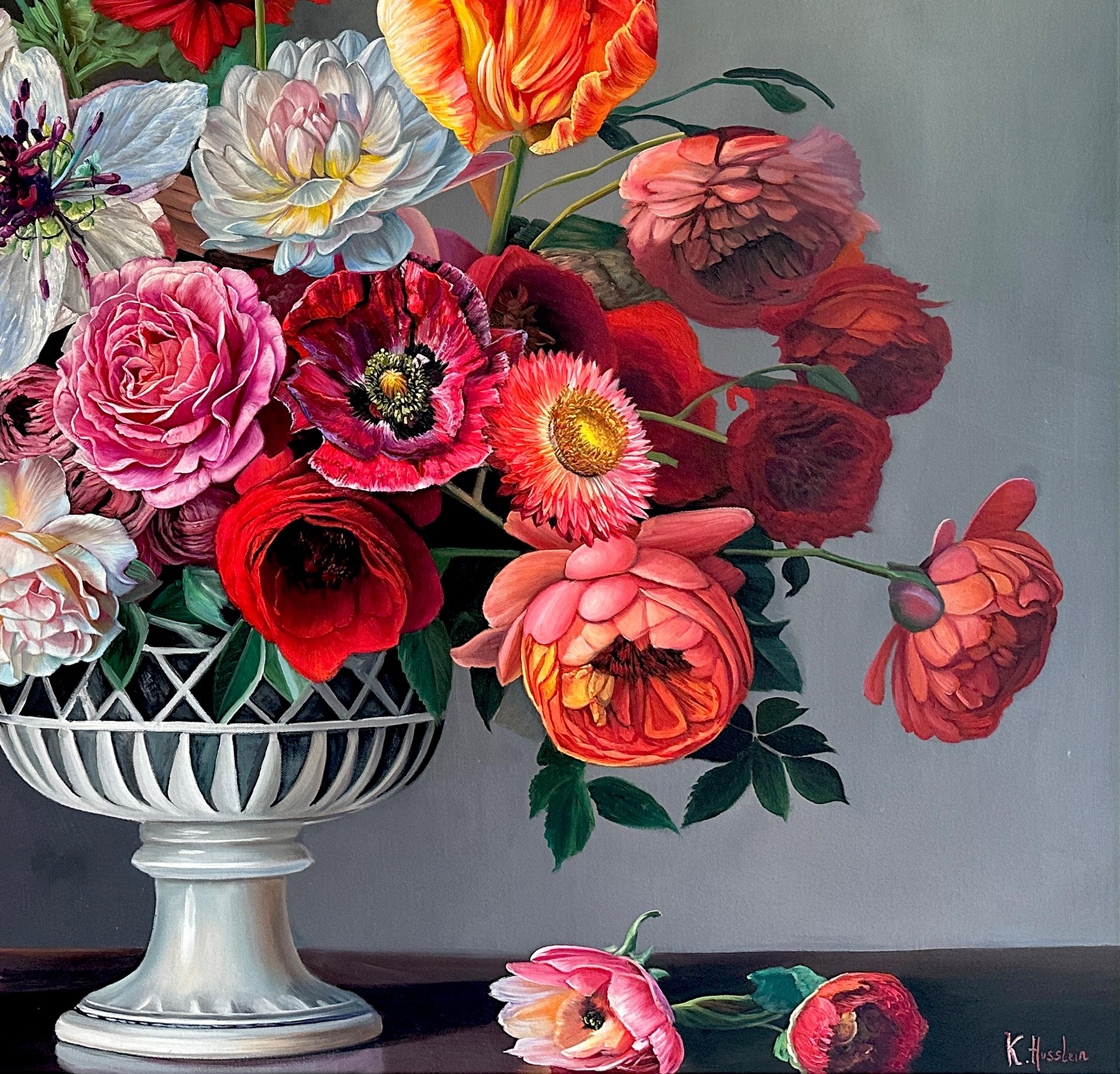 The way the night knows itself - K.K Husslein Nature morte hyperréaliste botanique en vente 4