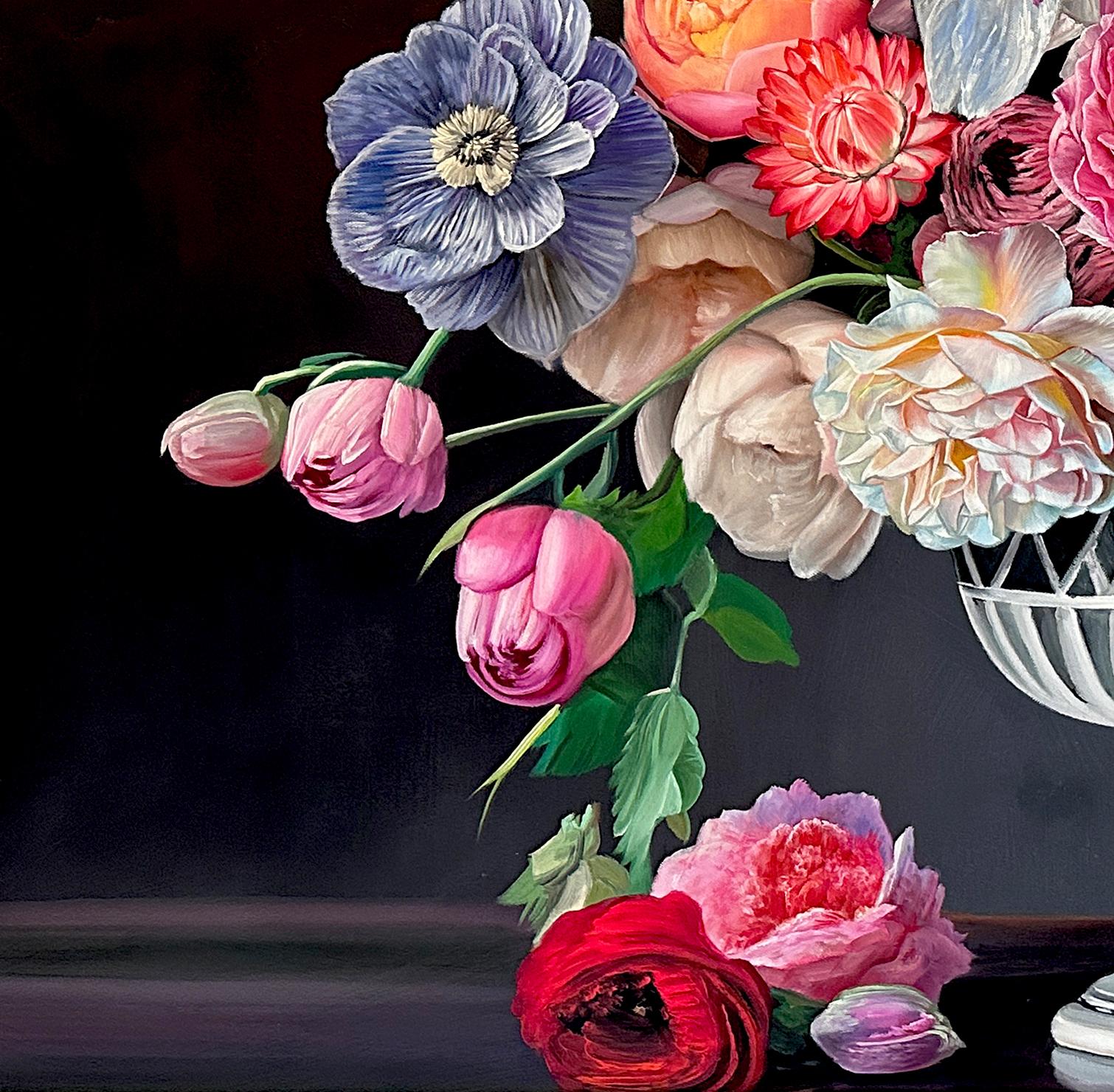 The way the night knows itself - K.K Husslein Nature morte hyperréaliste botanique en vente 5