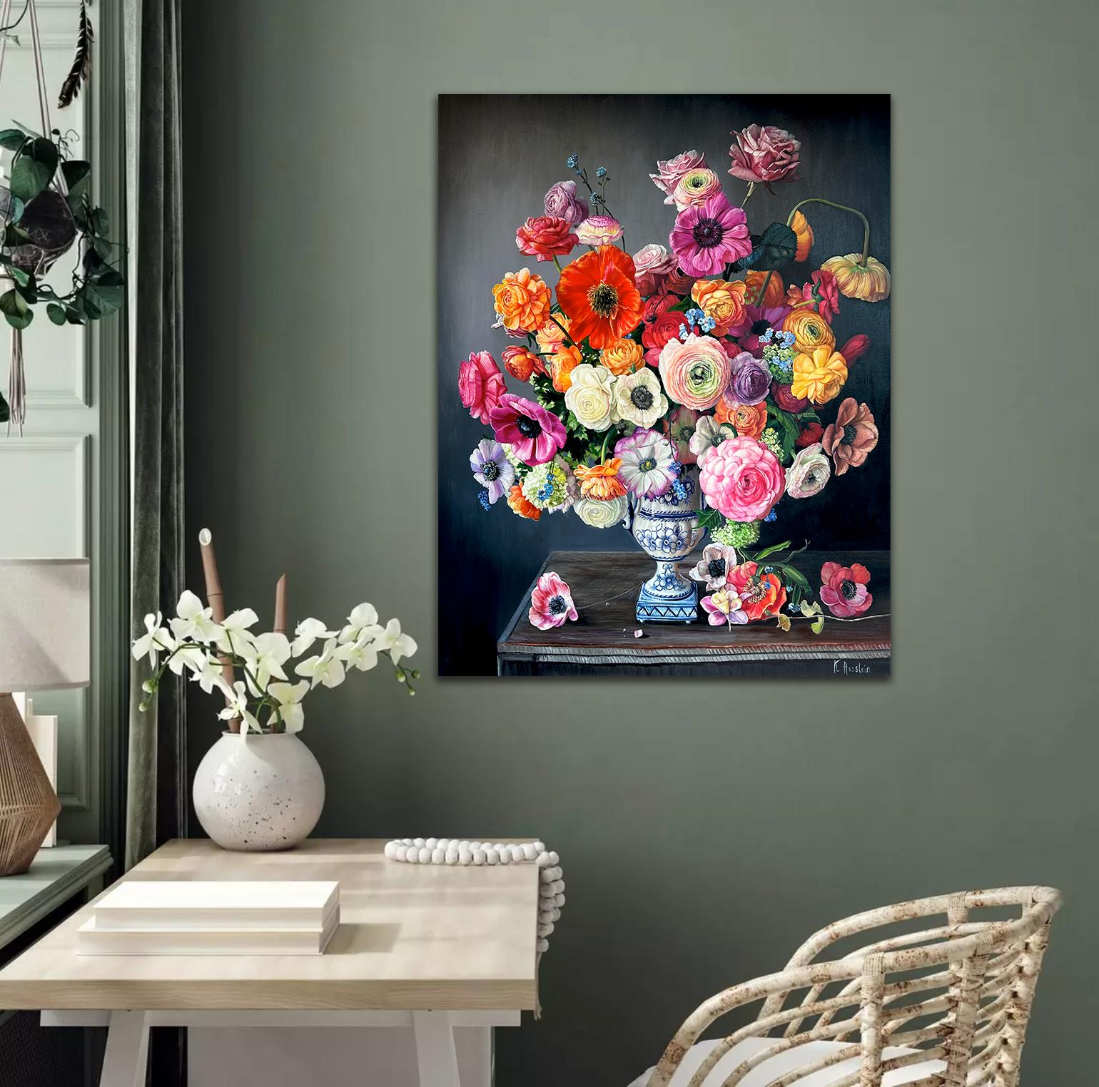 Thousand Stars by Katharina Husslein Nature morte florale contemporaine Peinture à l'huile 3