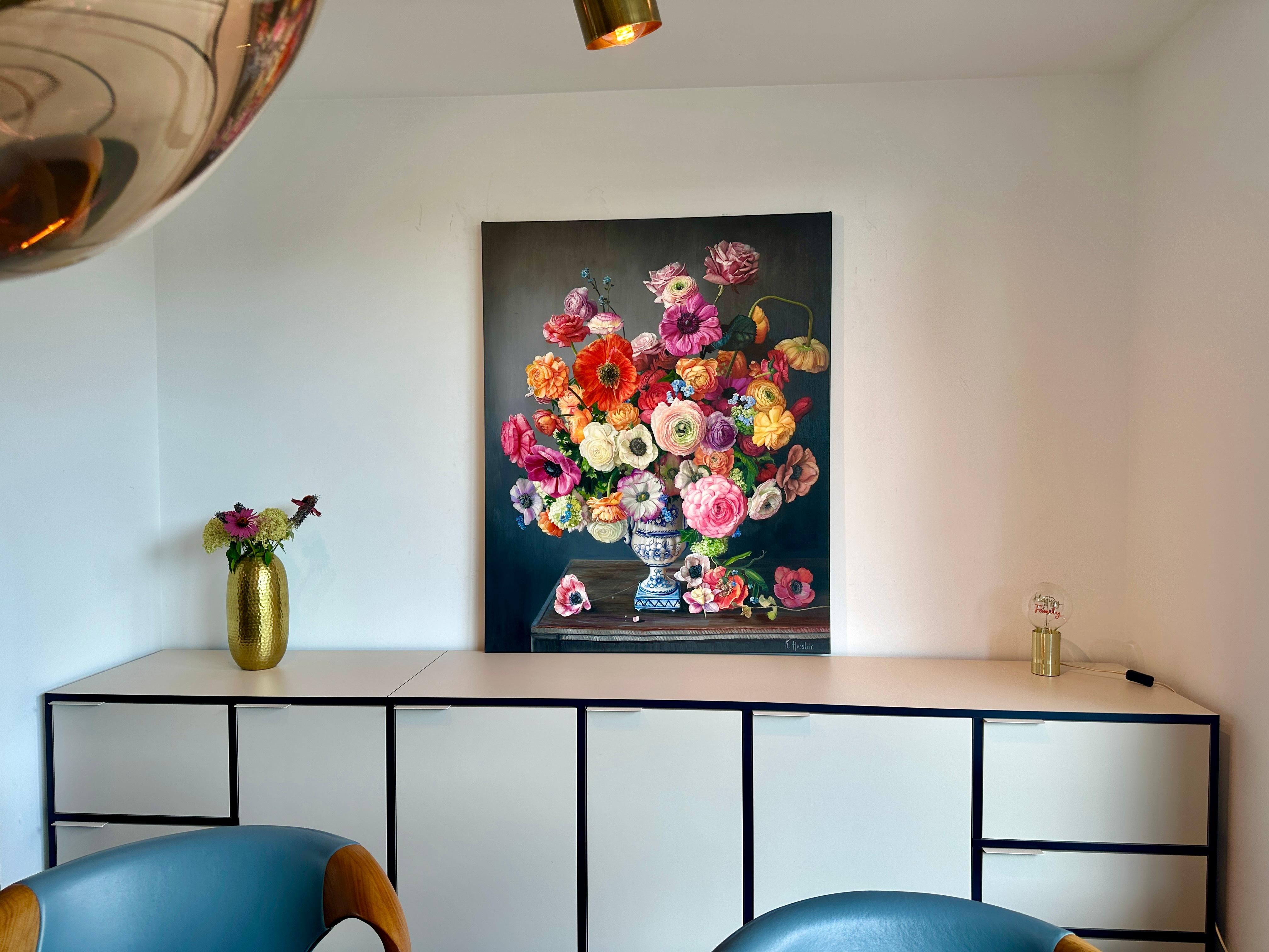Thousand Stars by Katharina Husslein Nature morte florale contemporaine Peinture à l'huile 5