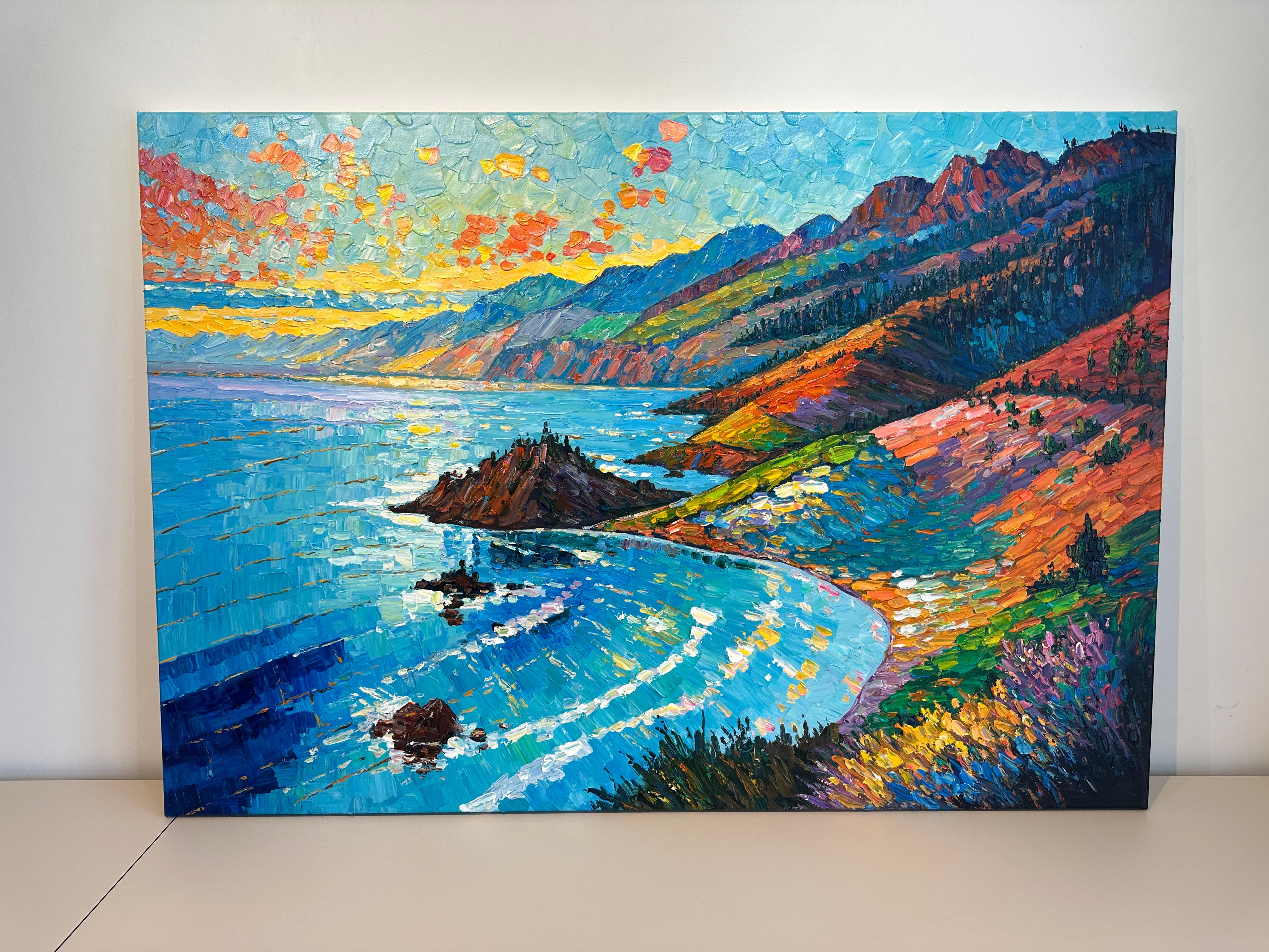 Tiempo para respirar - Katharina Husslein Pintura al óleo de paisajes al Impasto en venta 9