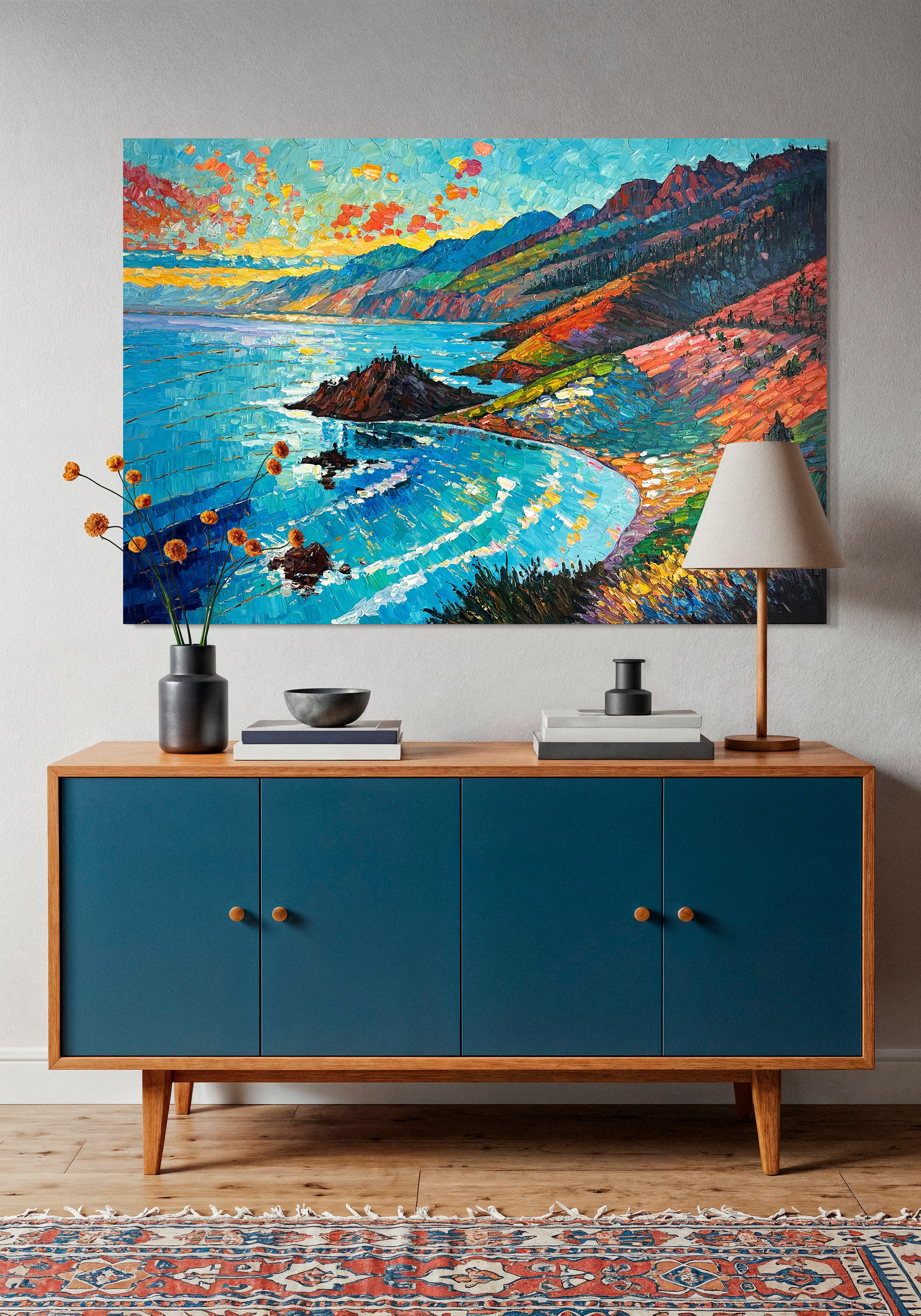 Tiempo para respirar - Katharina Husslein Pintura al óleo de paisajes al Impasto en venta 10