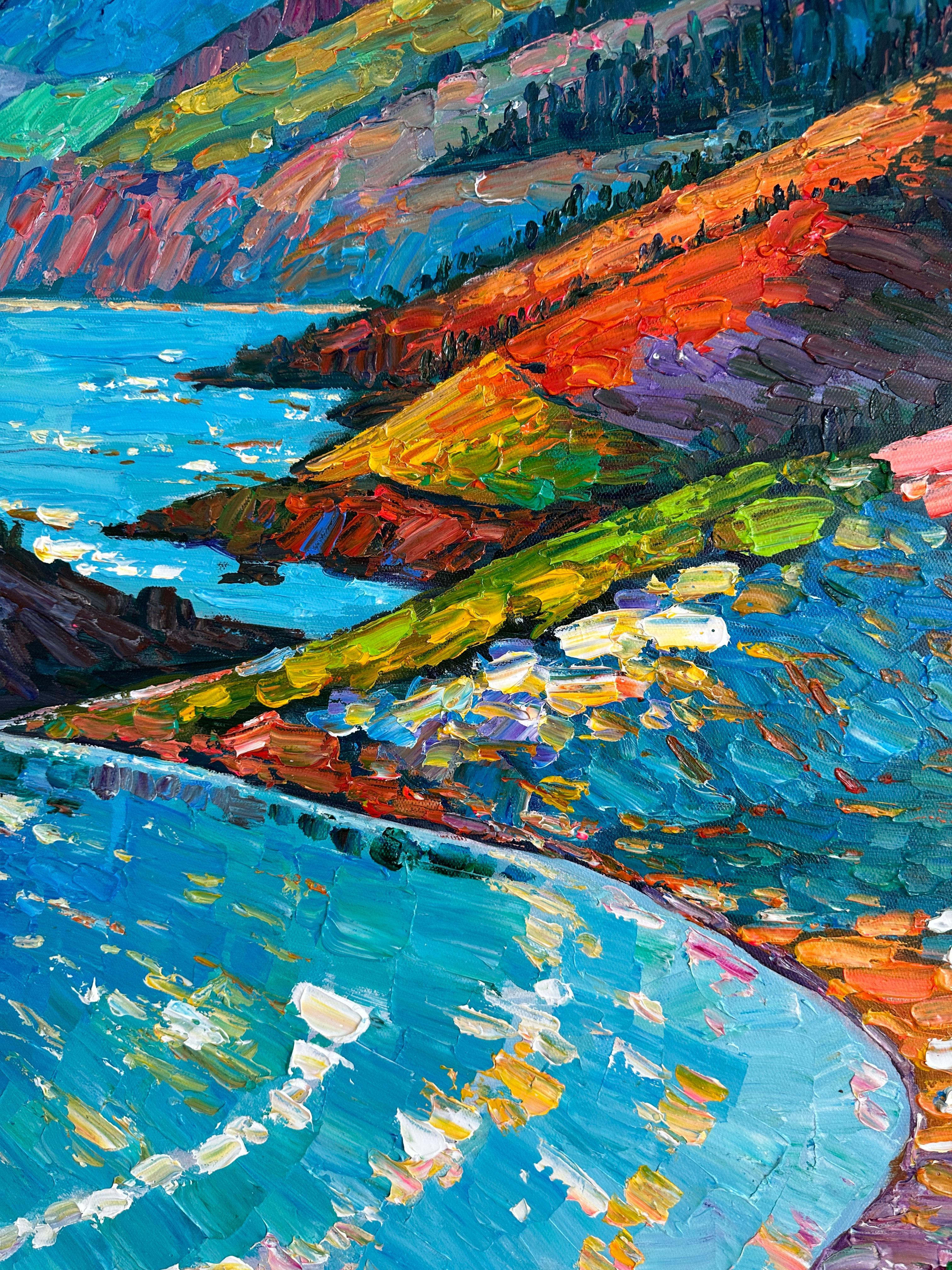 Tiempo para respirar - Katharina Husslein Pintura al óleo de paisajes al Impasto en venta 3