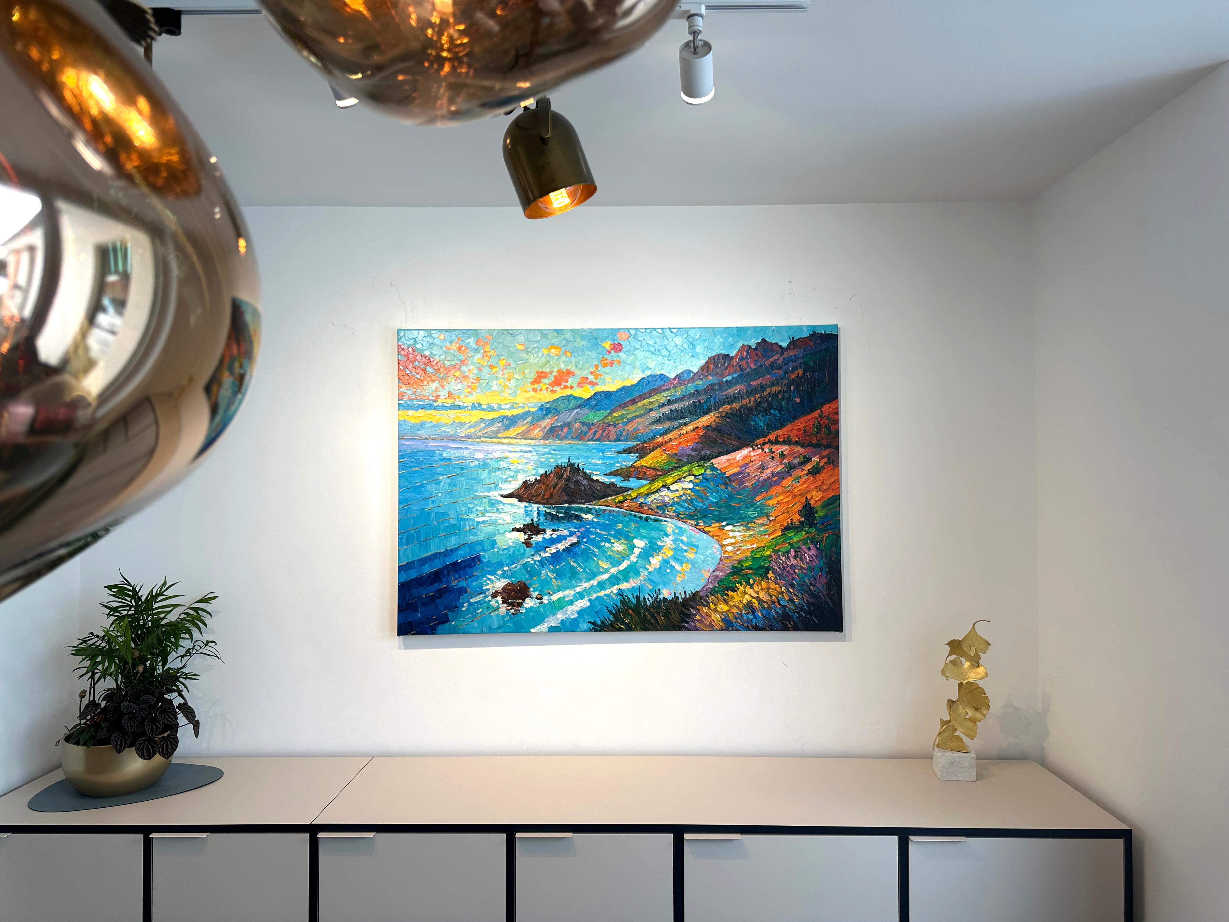 Tiempo para respirar - Katharina Husslein Pintura al óleo de paisajes al Impasto en venta 4