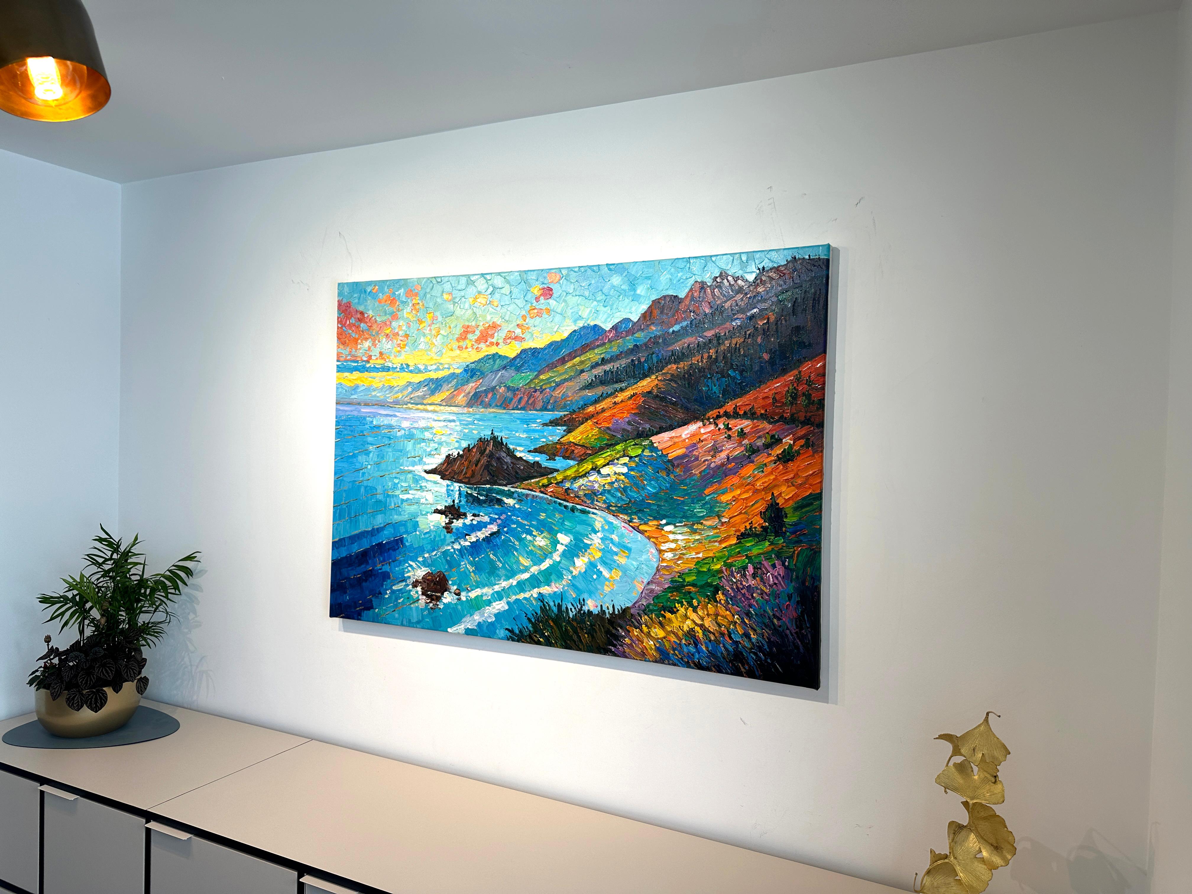Tiempo para respirar - Katharina Husslein Pintura al óleo de paisajes al Impasto en venta 5
