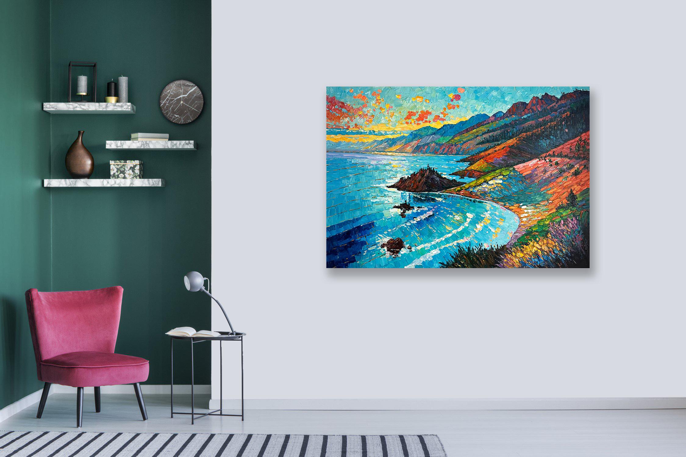 Tiempo para respirar - Katharina Husslein Pintura al óleo de paisajes al Impasto en venta 6
