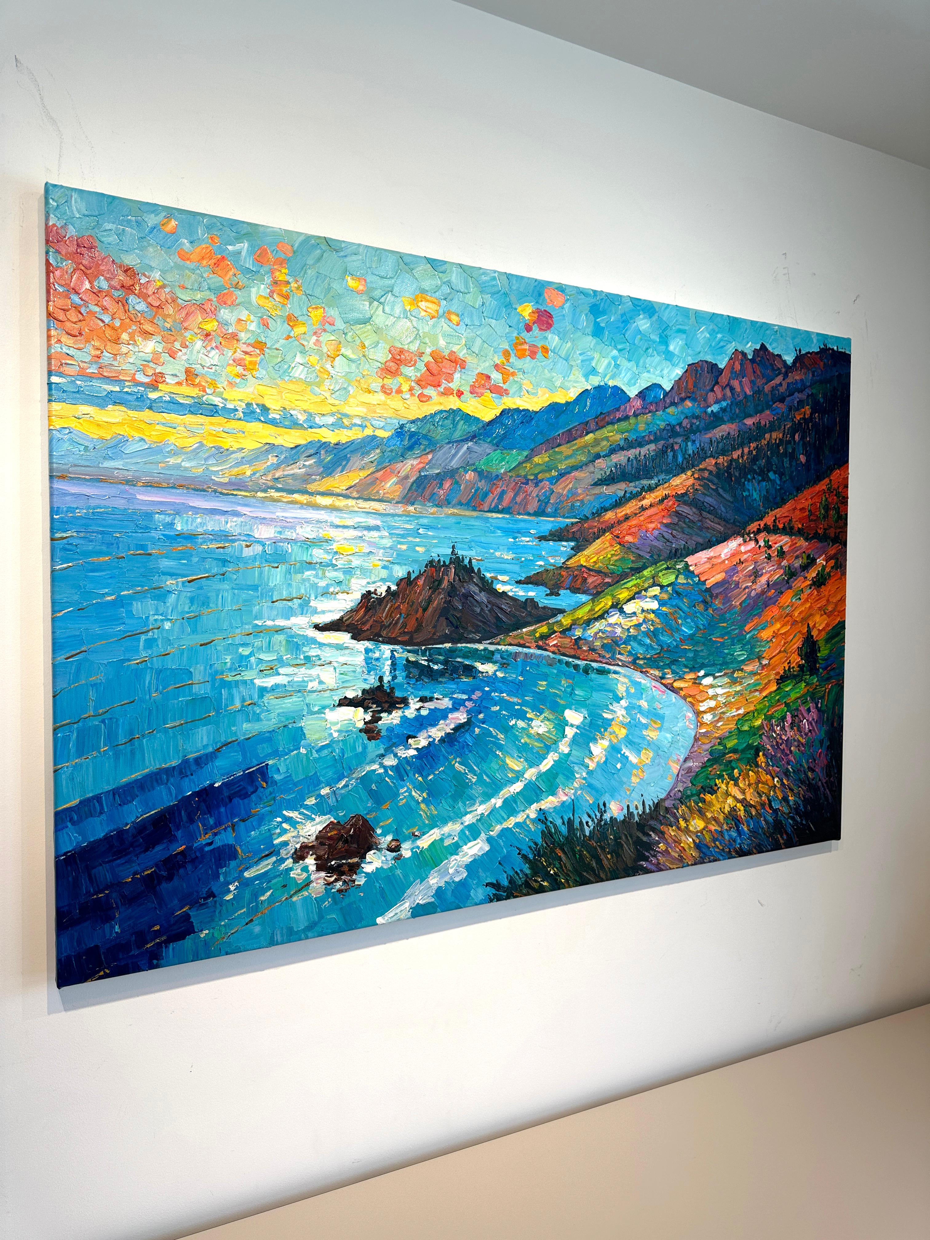 Tiempo para respirar - Katharina Husslein Pintura al óleo de paisajes al Impasto en venta 7