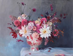 To Love And Be Loved - Still Life Floral Artwork Original Oil Painting