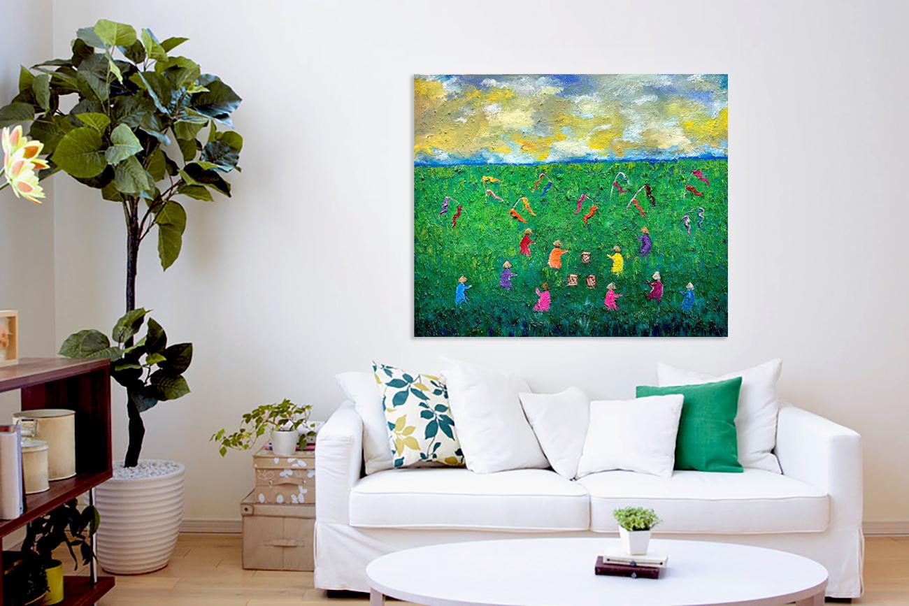 To See A World in a Grain Katharina Husslein contemporary abstract oil painting 4