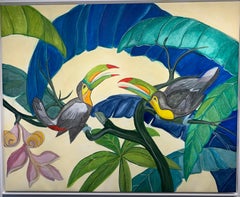Toucan Love by Katharina Husslein Colorful Contemporary Nature Painting