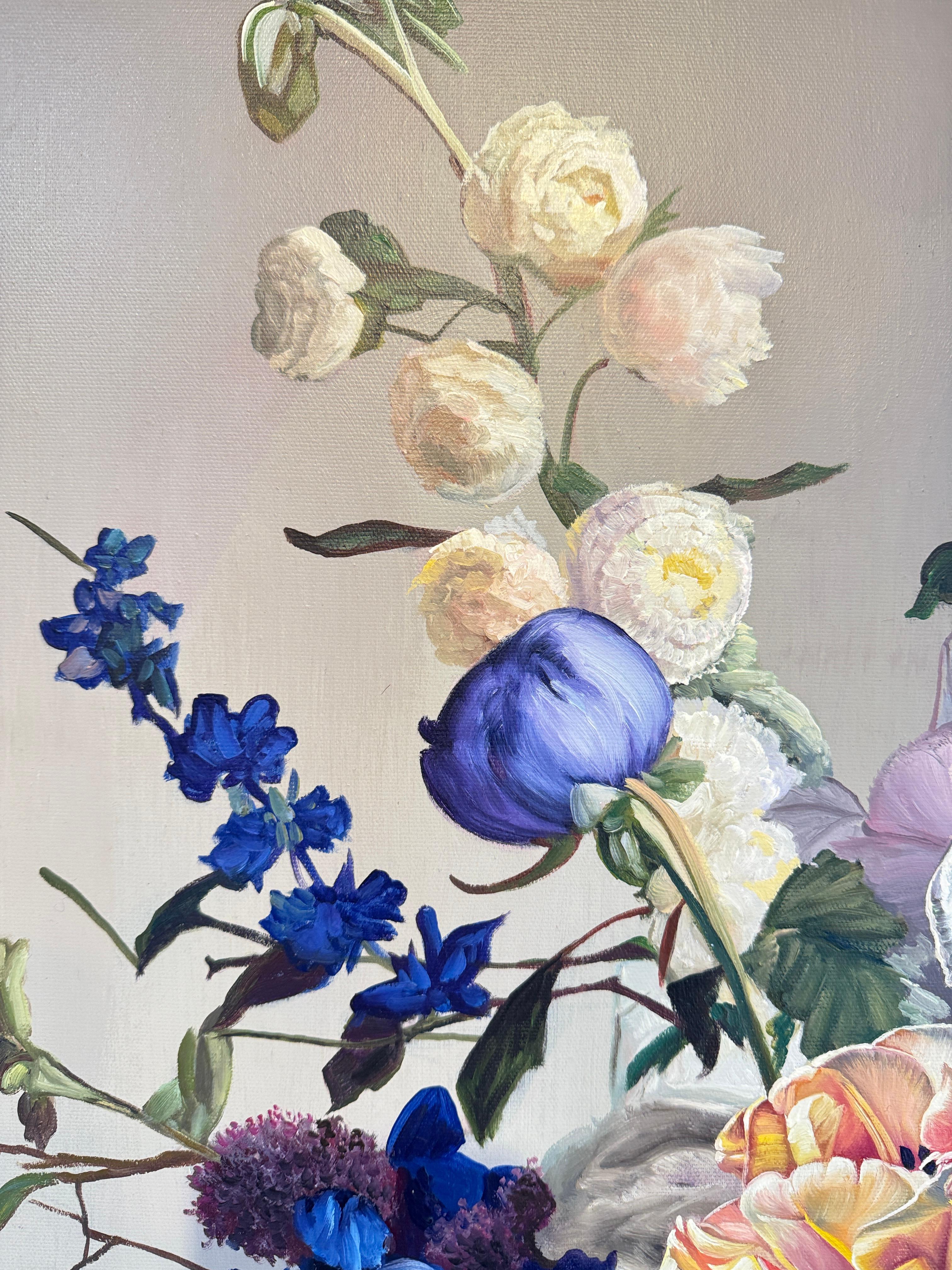 Touched by your light - K.Husslein hyperrealistic flower Still life For Sale 10
