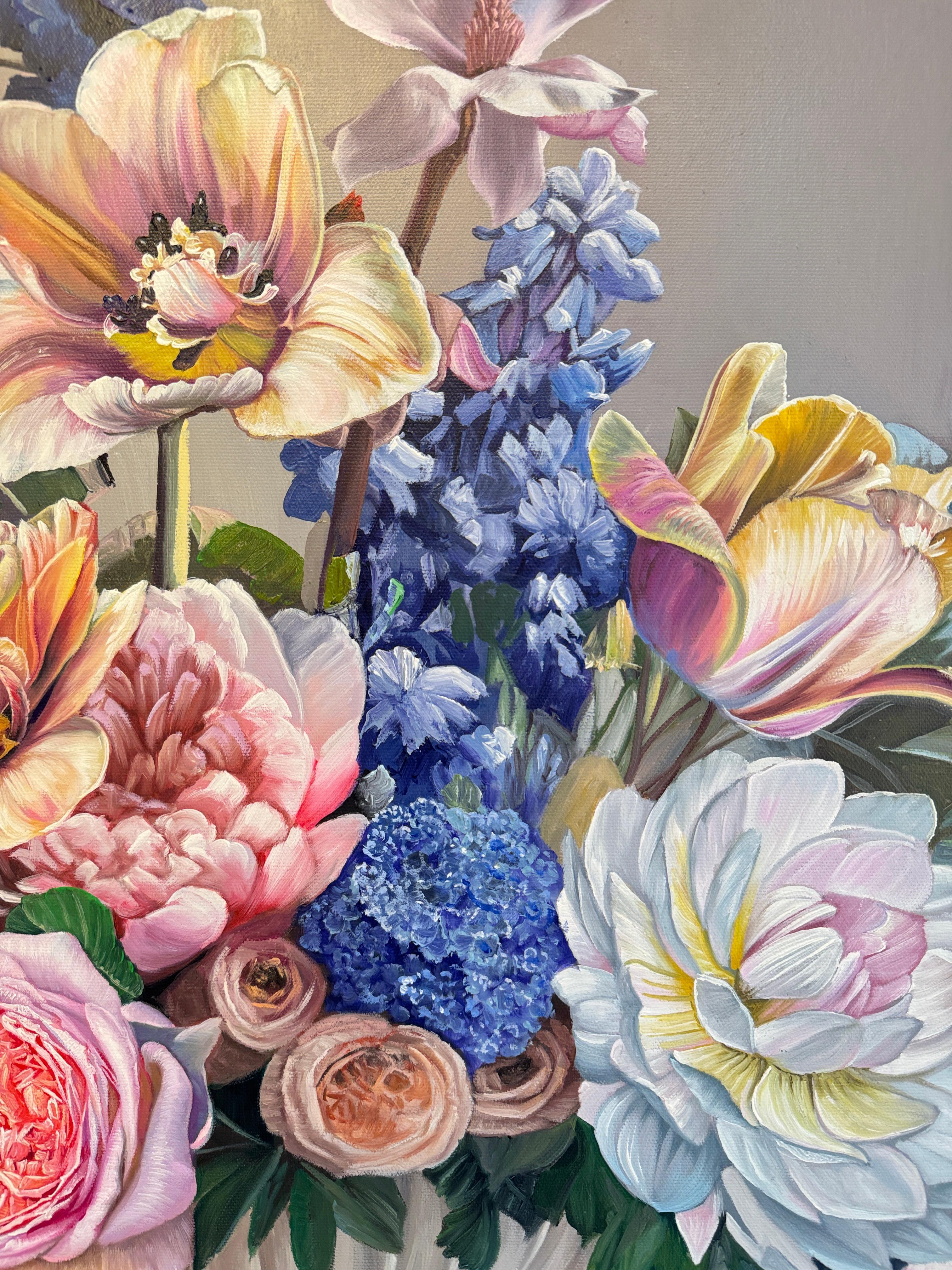 Touched by your light - K.Husslein hyperrealistic flower Still life For Sale 3
