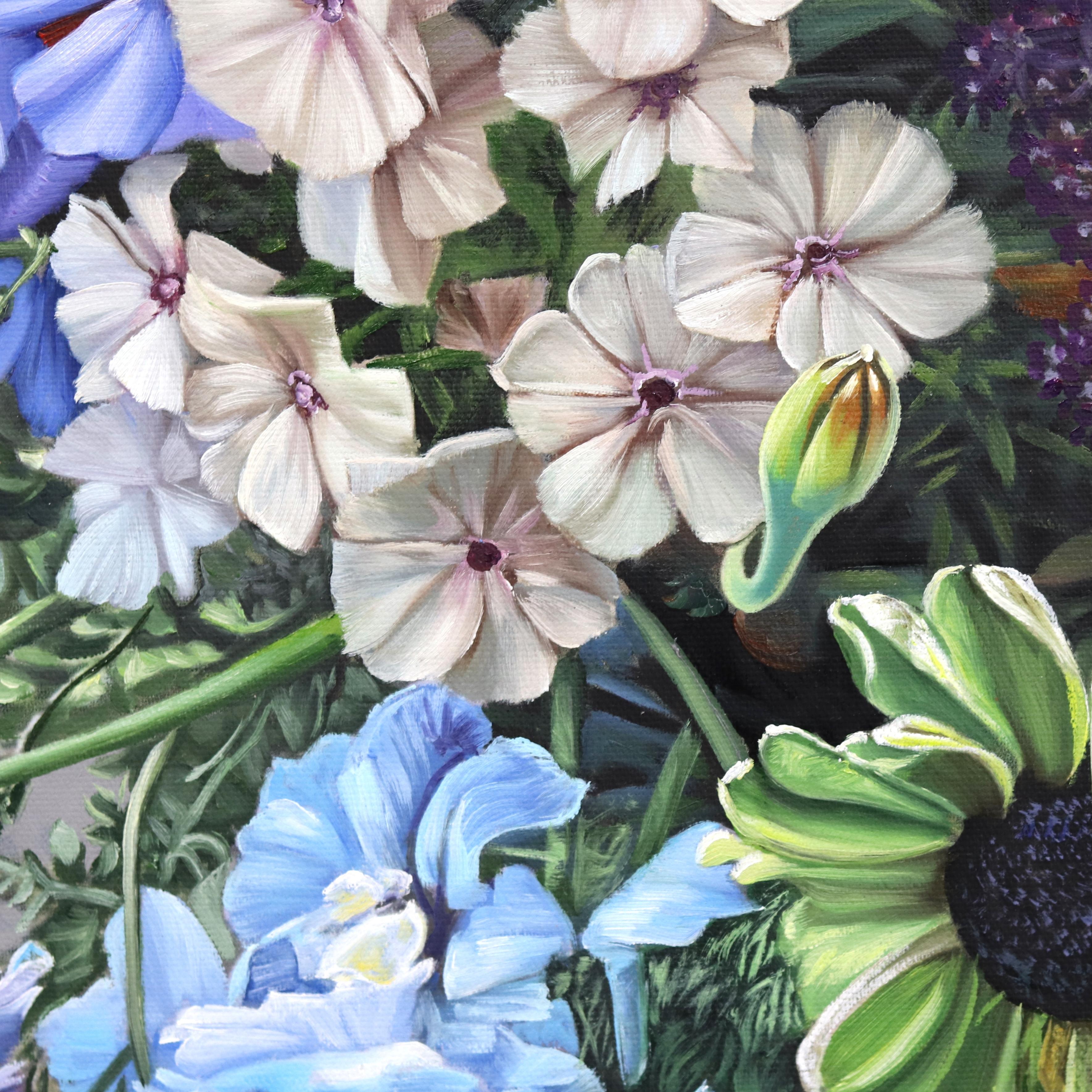 Touching Souls - Hyperrealist Floral Still Life Oil Painting 6