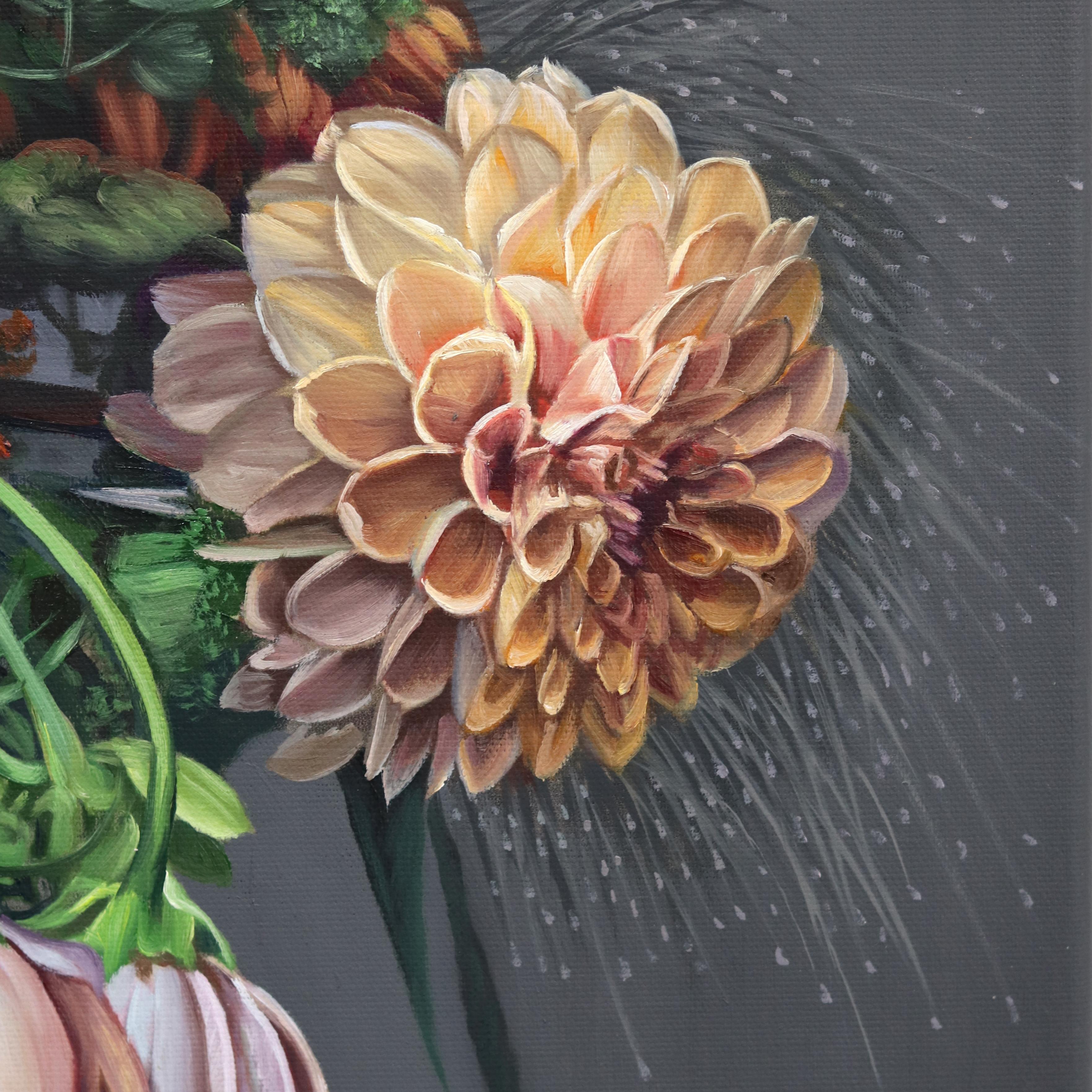 Touching Souls - Hyperrealist Floral Still Life Oil Painting 8