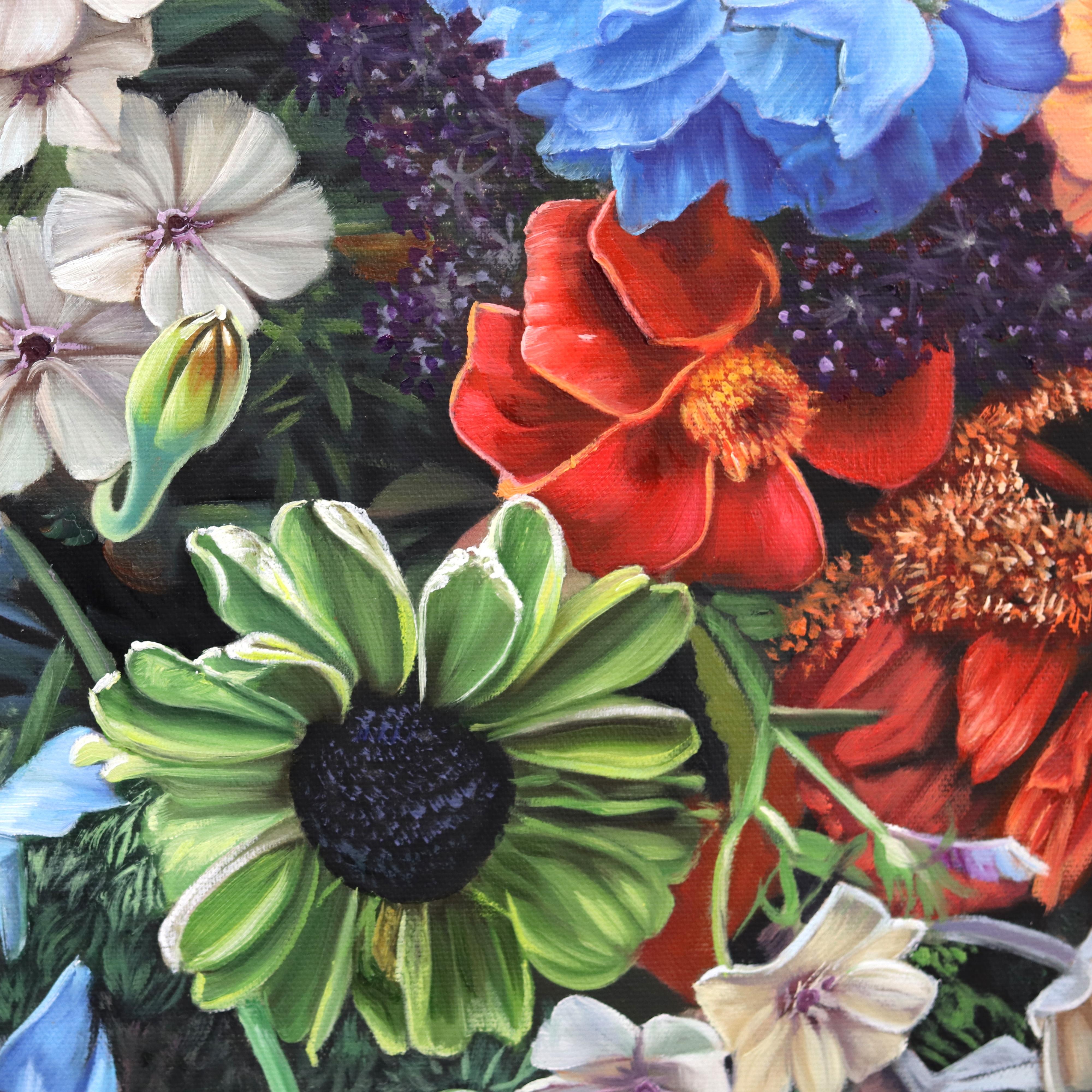 Touching Souls - Hyperrealist Floral Still Life Oil Painting 9
