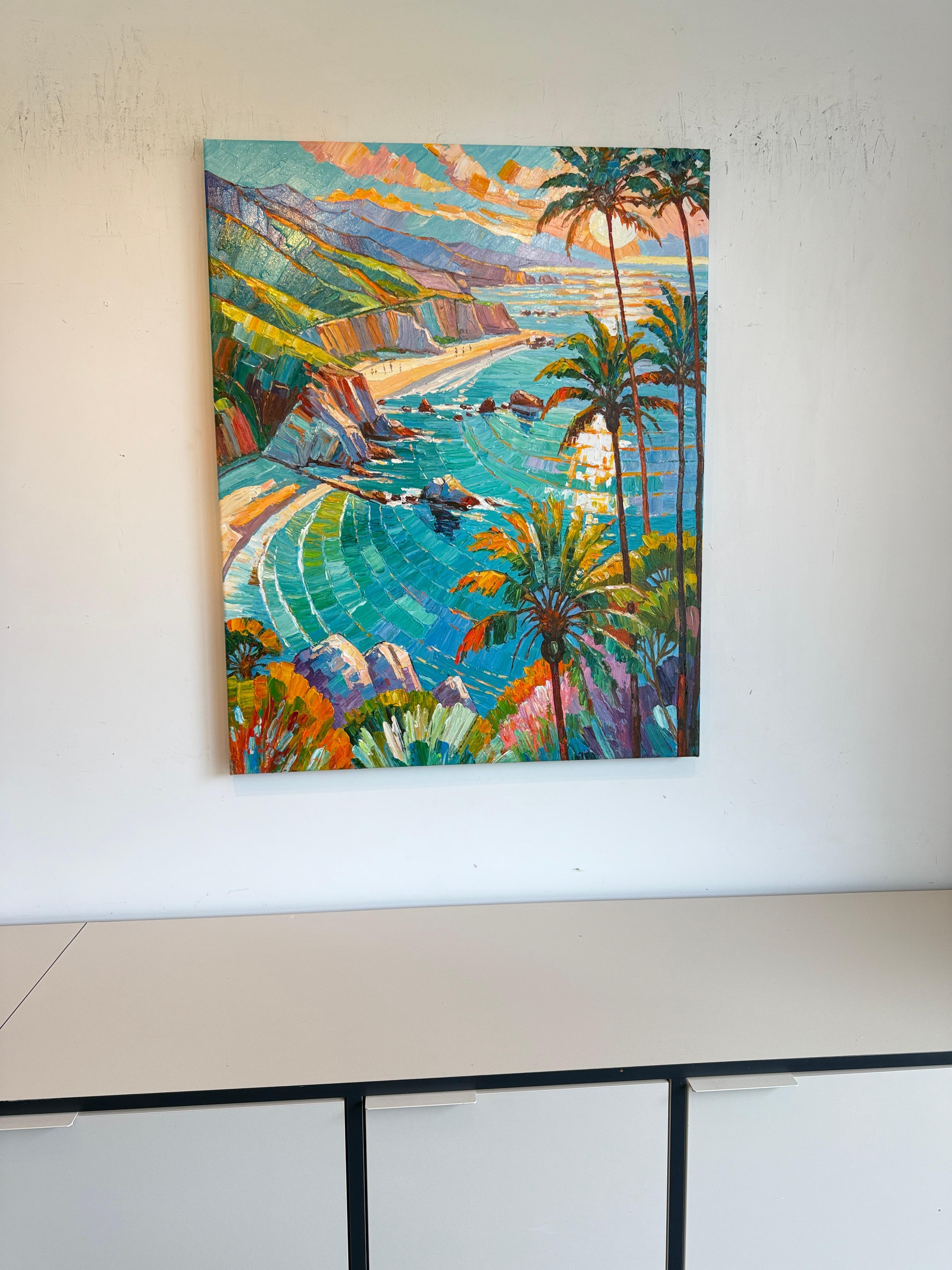 Tropical Sunlight in your eyes von K.Husslein Impasto Botanik Pflanzengemälde im Angebot 5