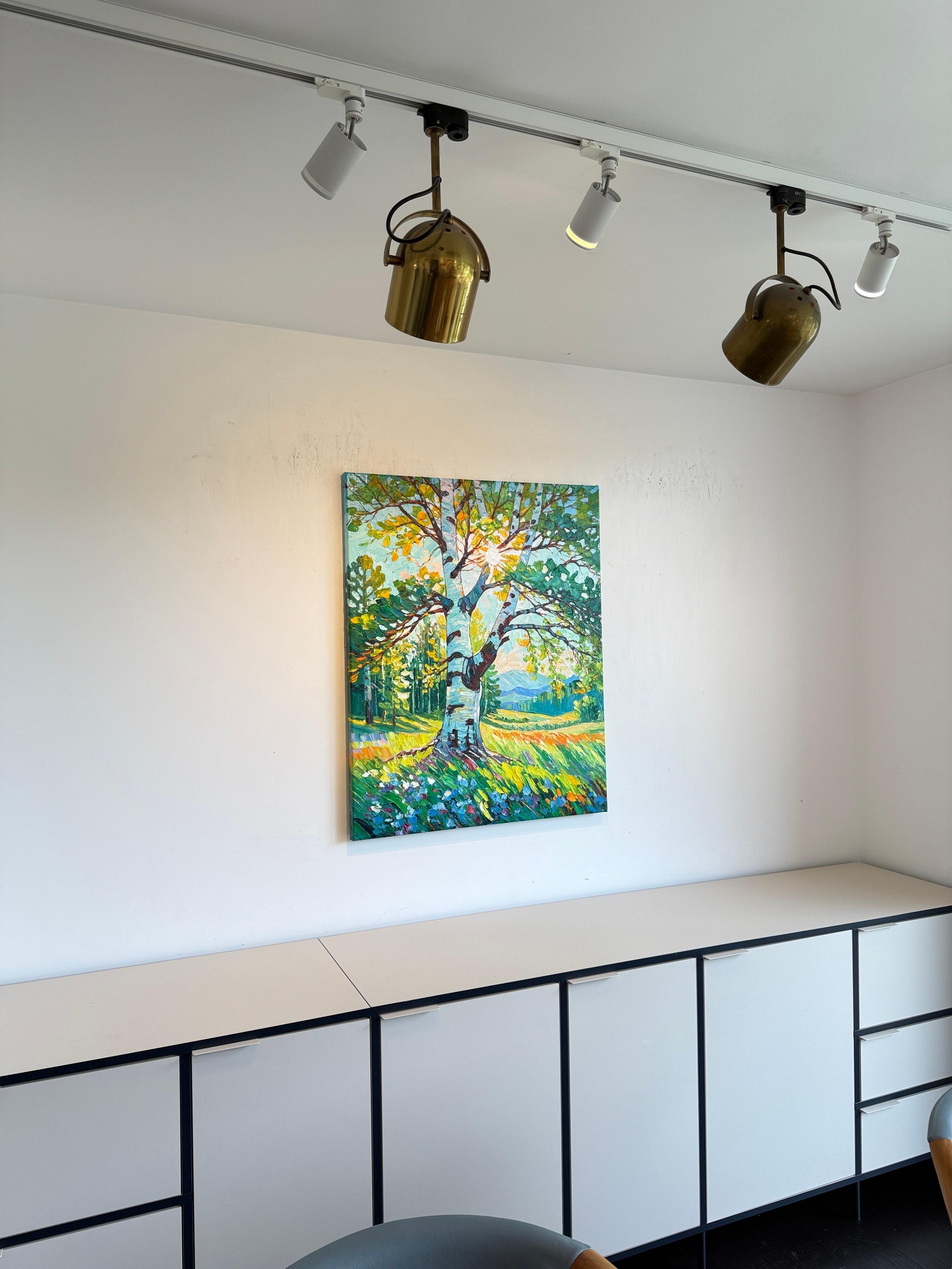 Tropical Sunlight in your eyes von K.Husslein Impasto Botanik Pflanzengemälde im Angebot 7