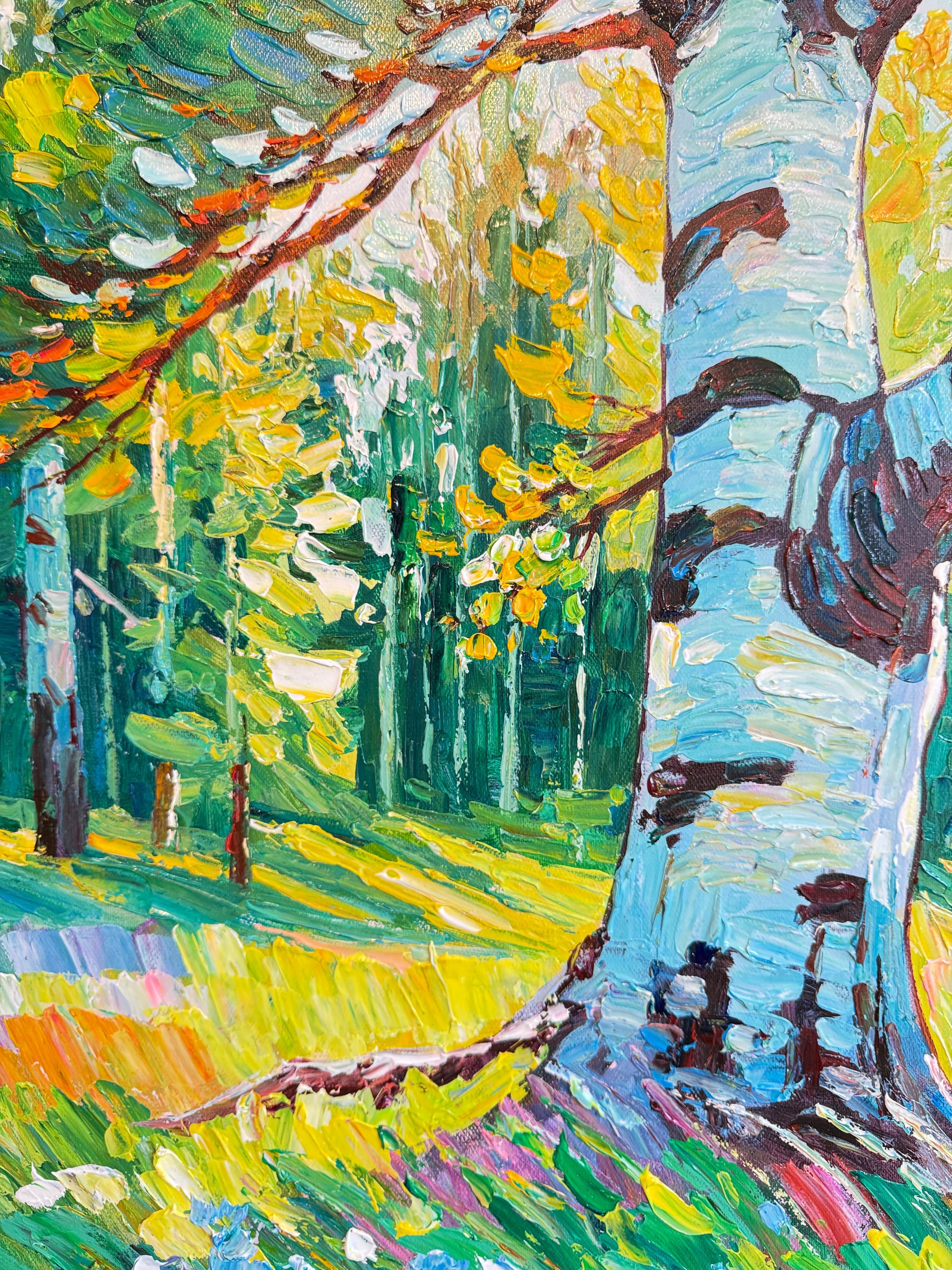 Tropical Sunlight in your eyes von K.Husslein Impasto Botanik Pflanzengemälde im Angebot 9