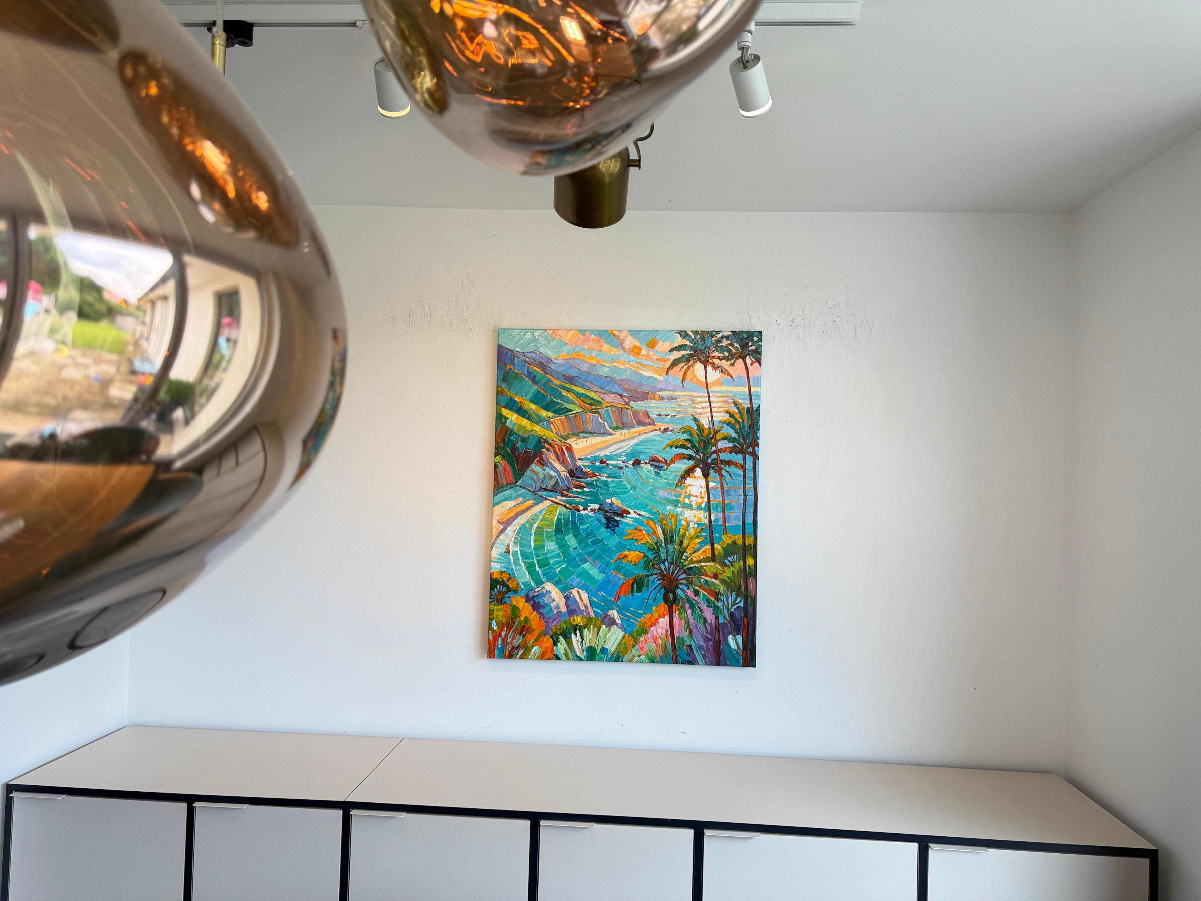 Tropical Sunlight in your eyes von K.Husslein Impasto Botanik Pflanzengemälde im Angebot 11