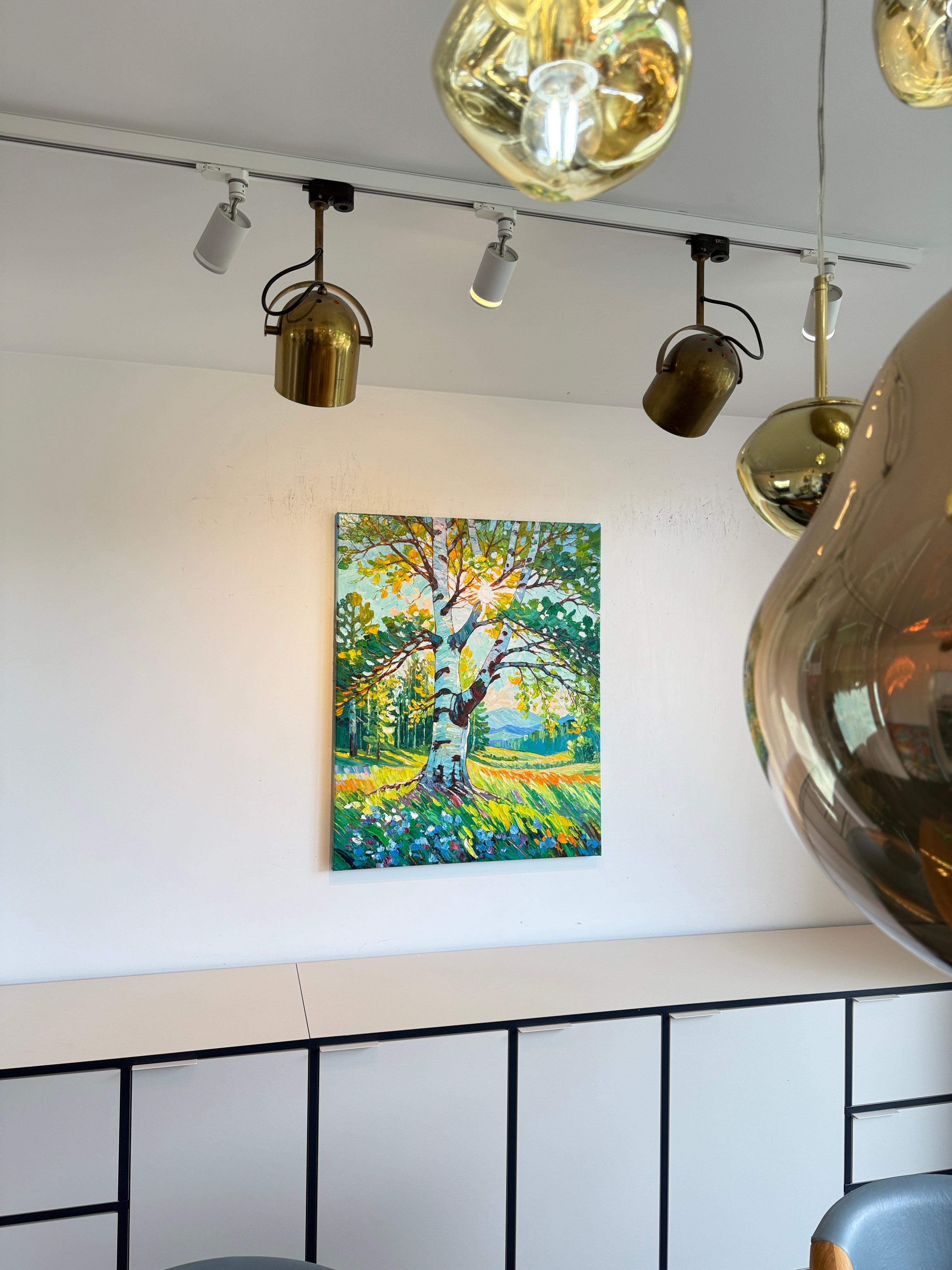 Tropical Sunlight in your eyes von K.Husslein Impasto Botanik Pflanzengemälde im Angebot 12