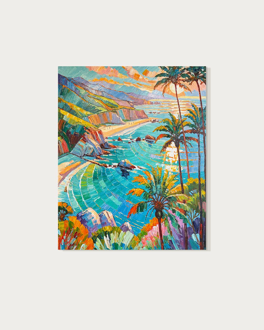 Tropical Sunlight in your eyes von K.Husslein Impasto Botanik Pflanzengemälde – Painting von Katharina Husslein