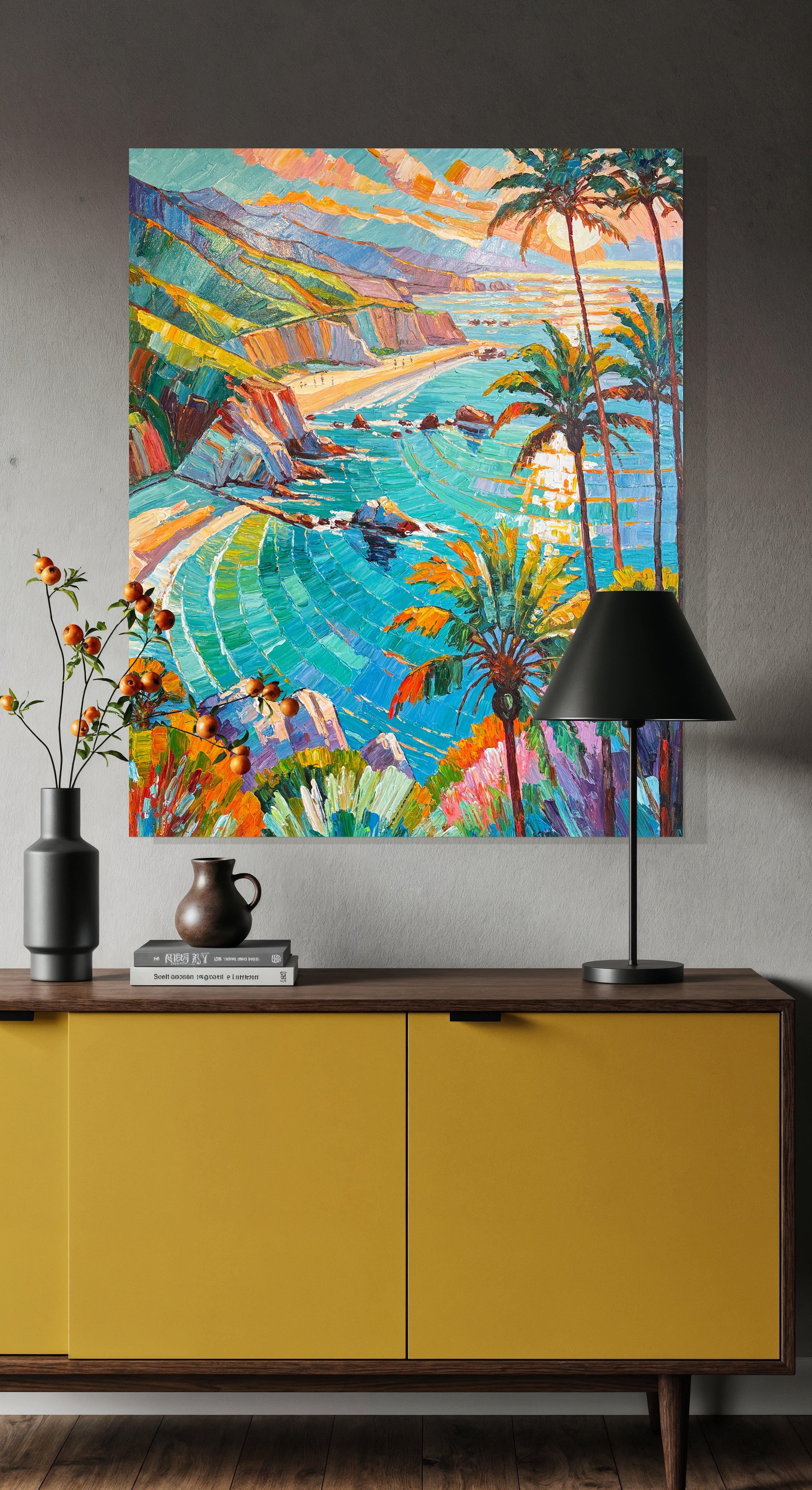 Tropical Sunlight in your eyes von K.Husslein Impasto Botanik Pflanzengemälde im Angebot 1