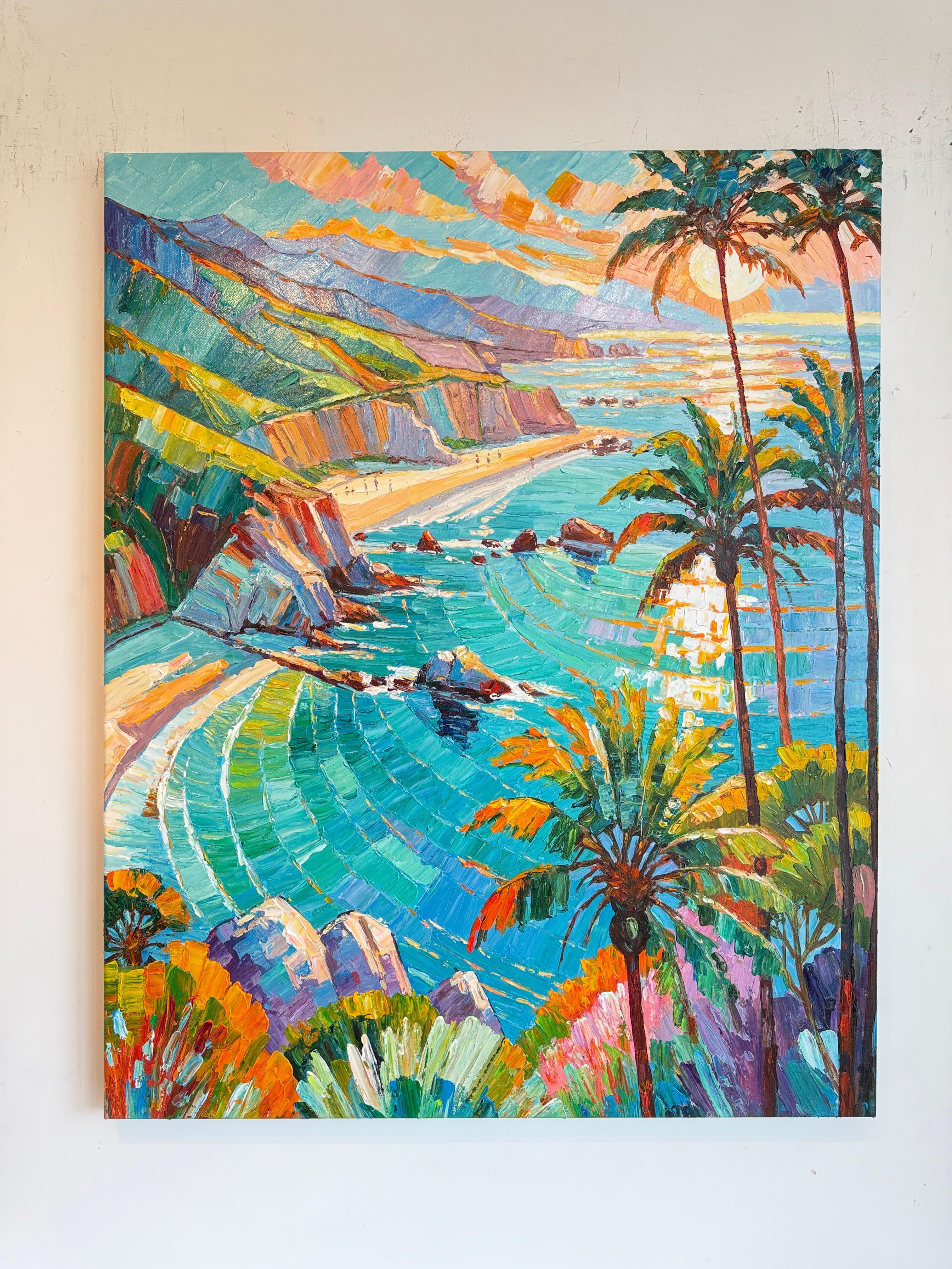Tropical Sunlight in your eyes von K.Husslein Impasto Botanik Pflanzengemälde im Angebot 2