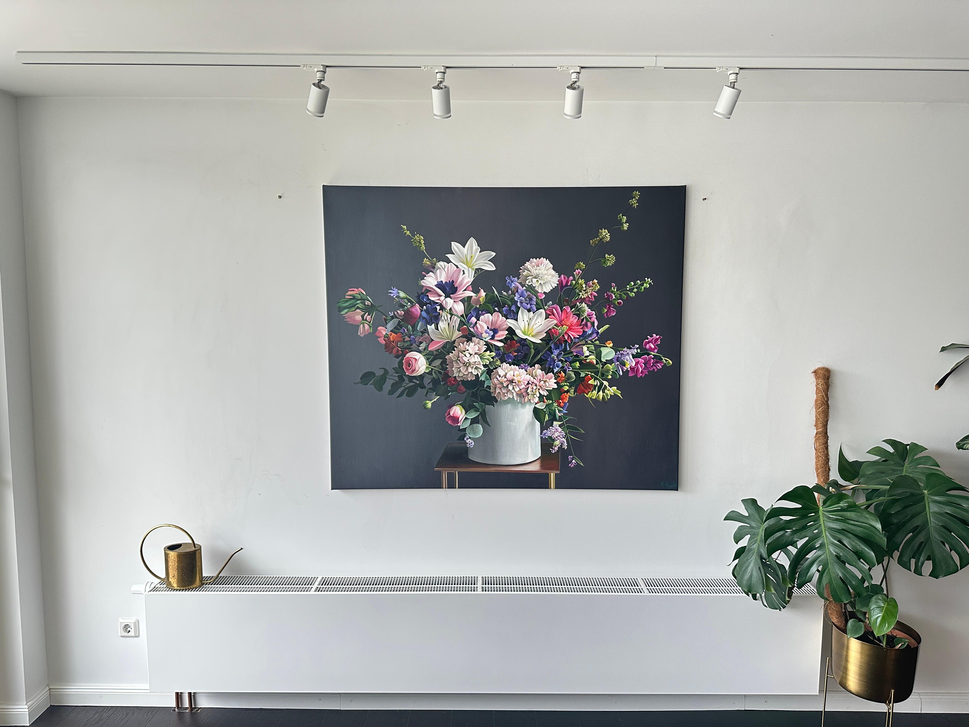 Trough the pale twilit meadow by K Husslein Botanical Hyperrealistic Still life  For Sale 1
