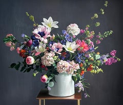 Trough the pale twilit meadow by K Husslein Botanical Hyperrealistic Still life 