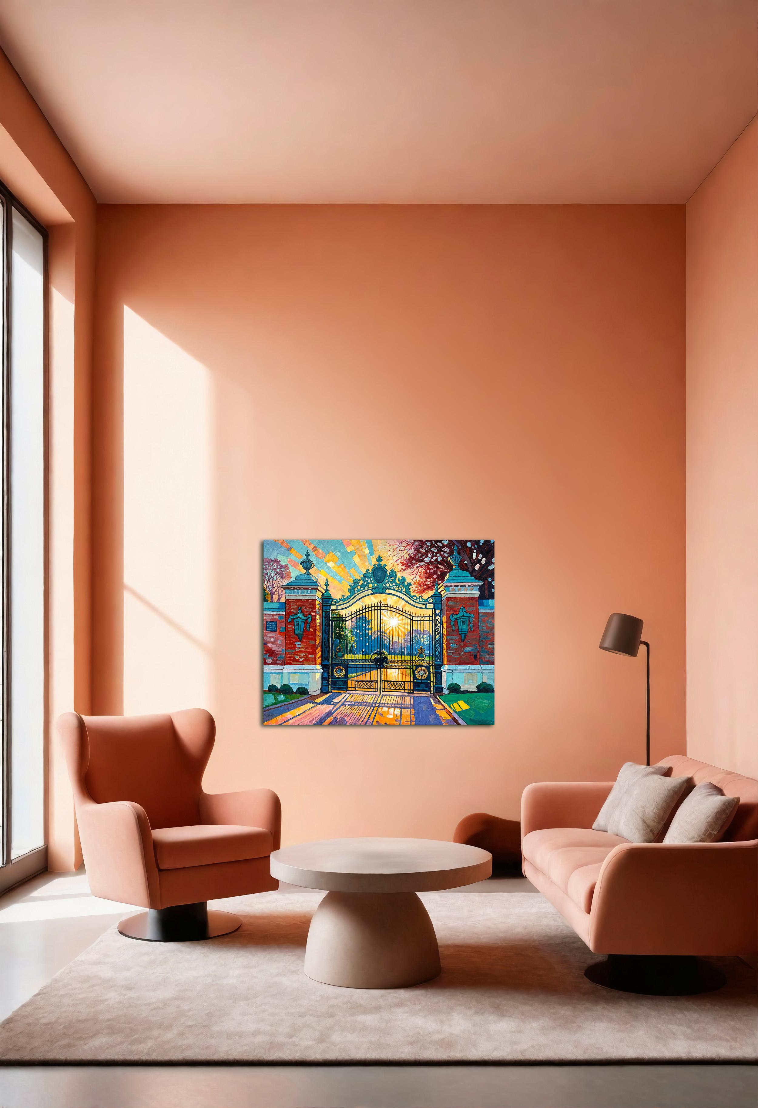 Trust in Dreams for in them is hidden the gate by K.Husslein Impasto Painting For Sale 2