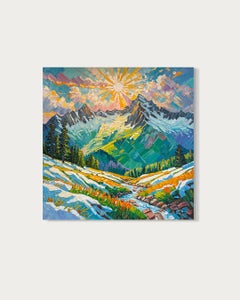 Den Weg mit dir gehen Seite an Seite von K.Husslein Impasto Forest Ölgemälde