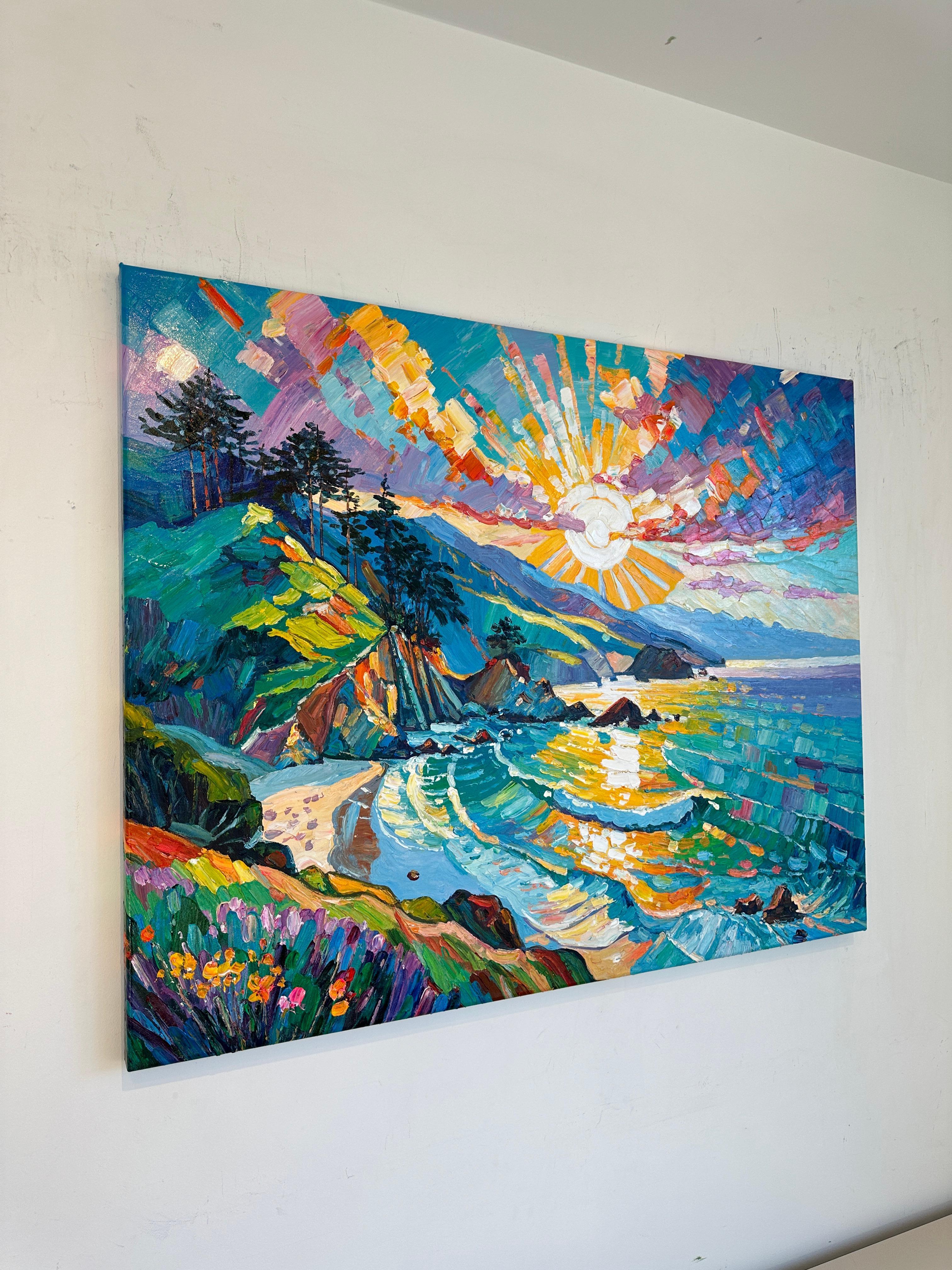 Guardare il sole tramontare con te di K.Husslein Pittura ad Impasto in vendita 5