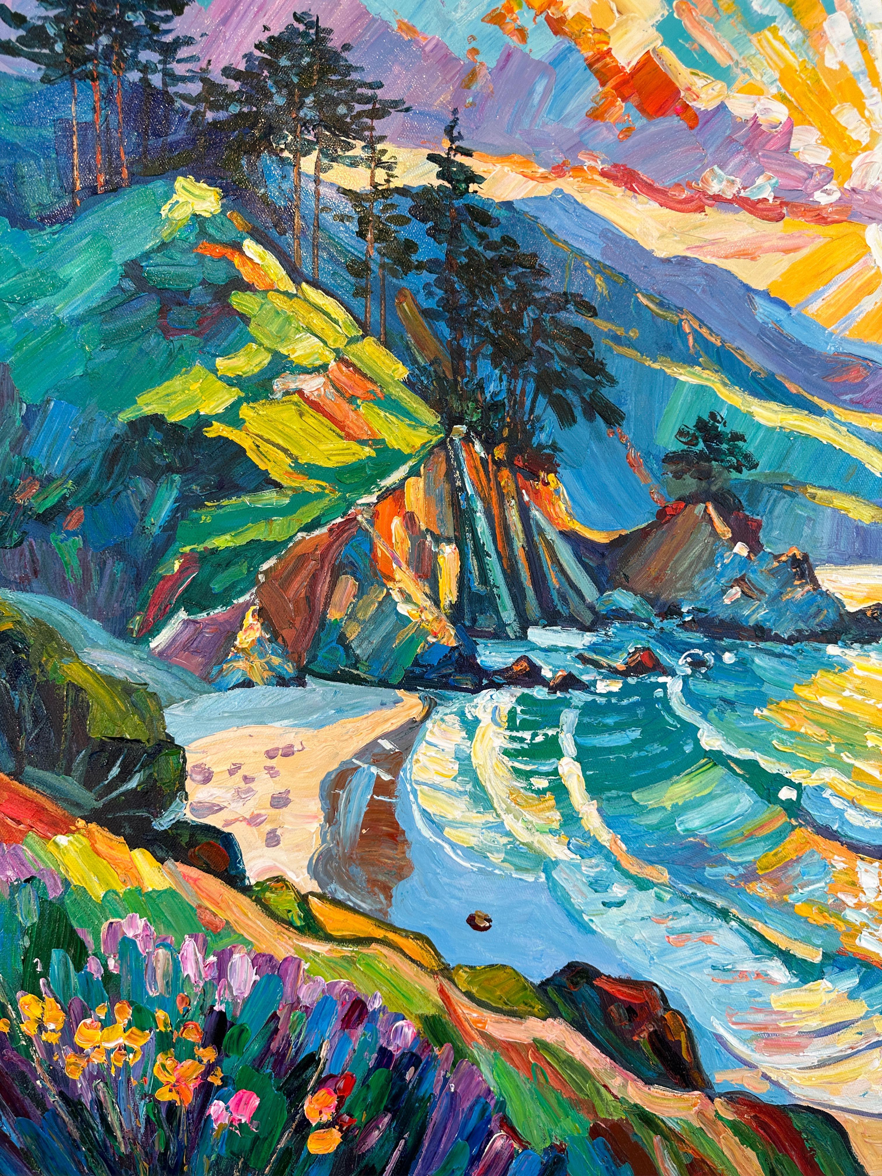 Guardare il sole tramontare con te di K.Husslein Pittura ad Impasto in vendita 6