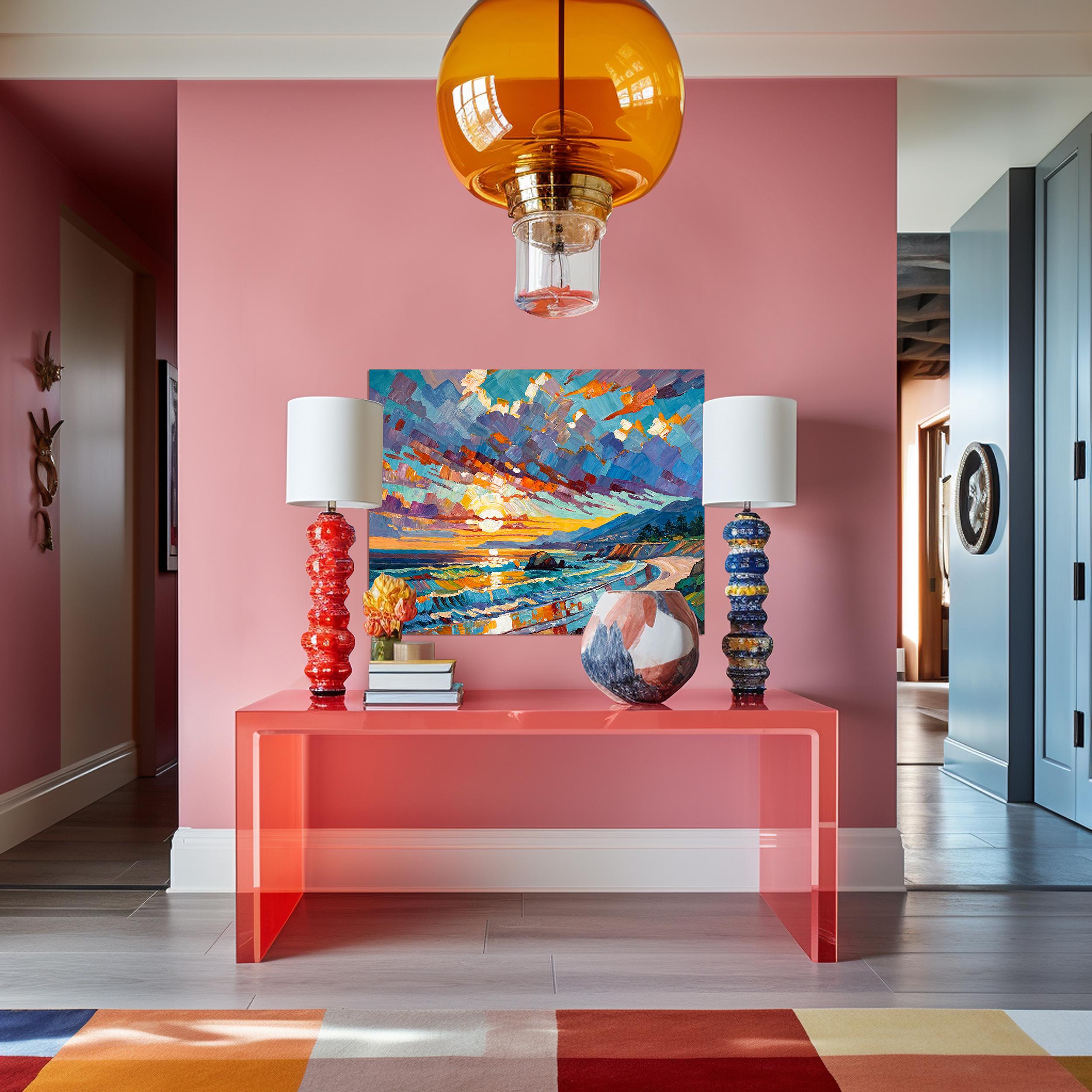 Watching the Sun go down with You von K.Husslein Impasto-Gemälde im Angebot 6